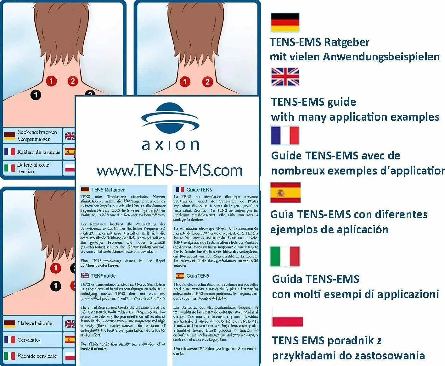 TENS-EMS STIM-PRO X9+ 4 kanałowe urządzenie combi w zestawie z 8 szt. 5x5 cm, specjalnymi elektrodami & sprayem kontaktowym | terapia bólu, wzmacnianie mięśni i masaż | certyfikowany. Wyrób medyczny