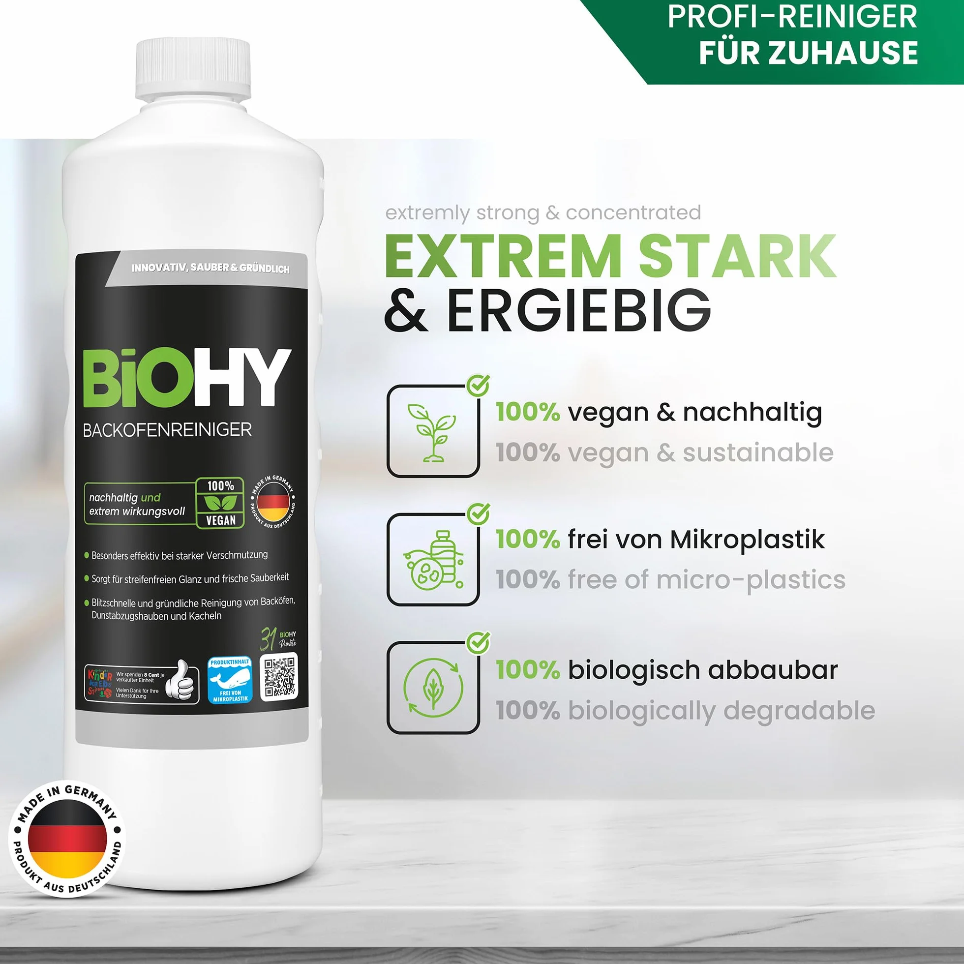 BiOHY Środek do czyszczenia piekarników 1l - Silny odtłuszczacz do grilla