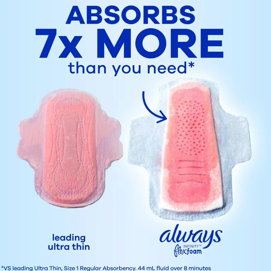 Always Infinity FlexFoam podkładki dla kobiet rozmiar 3 bezzapachowe 28 sztuk