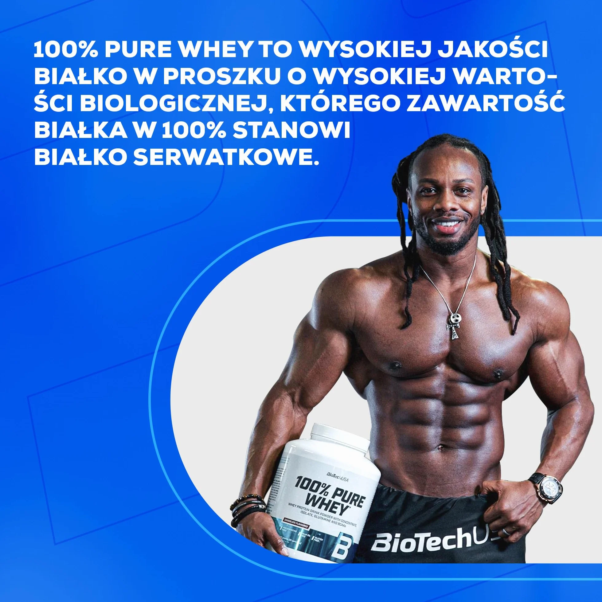 BioTechUSA 100% Pure Whey | Białko w proszku z BCAA i glutaminą | Bezglutenowe, bez oleju palmowego | 21g białka w porcji, 1 kg, Czekoladowe Masło Orzechowe