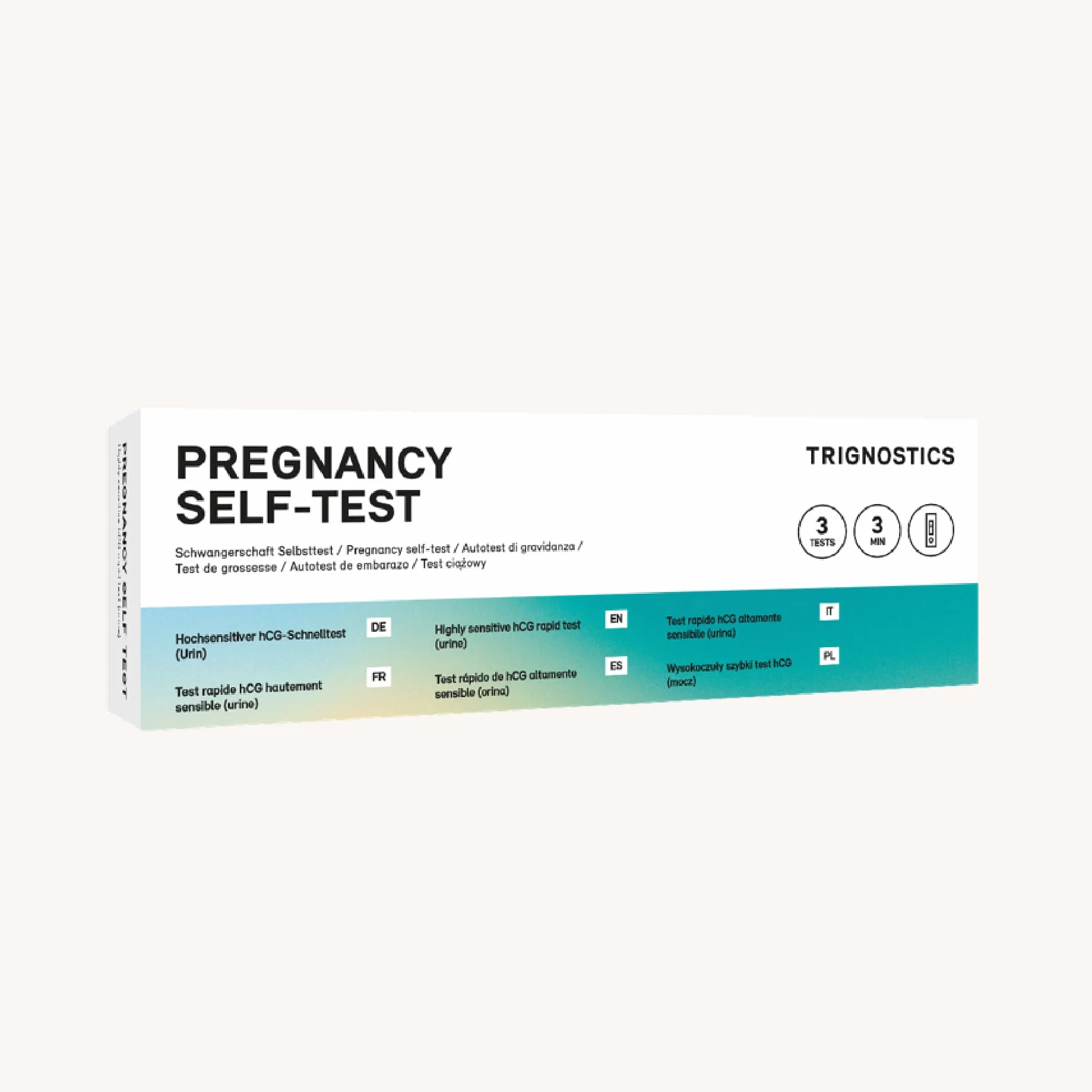 Test ciążowy o wysokiej czułości – samodzielny test do domu 3 minuty | 3 sztuki testu moczu hCG w przypadku ewentualnej ciąży | łatwe zastosowanie – szybki wynik | test ciążow