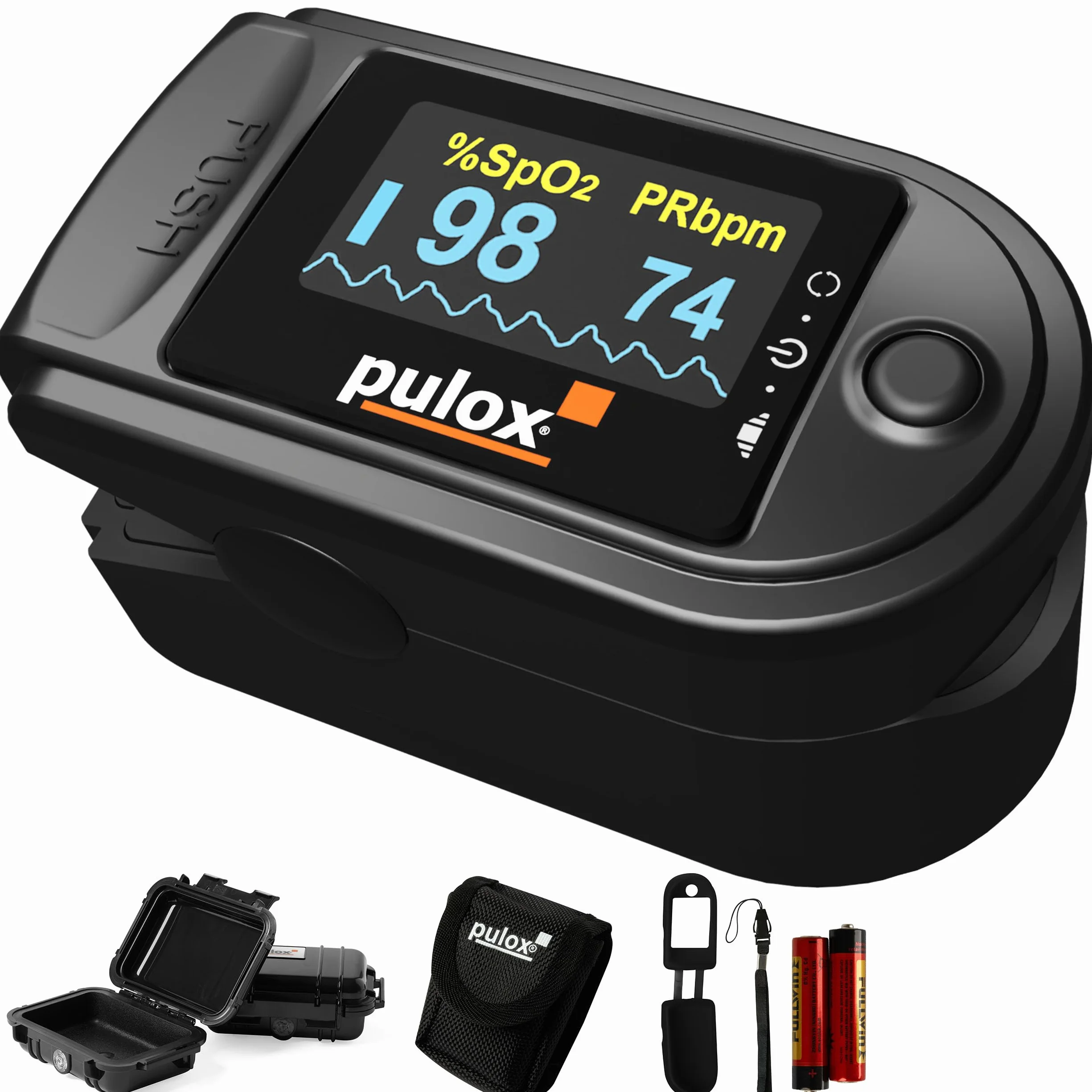 Pulsoksymetr PULOX PO-200 OLED Czarny