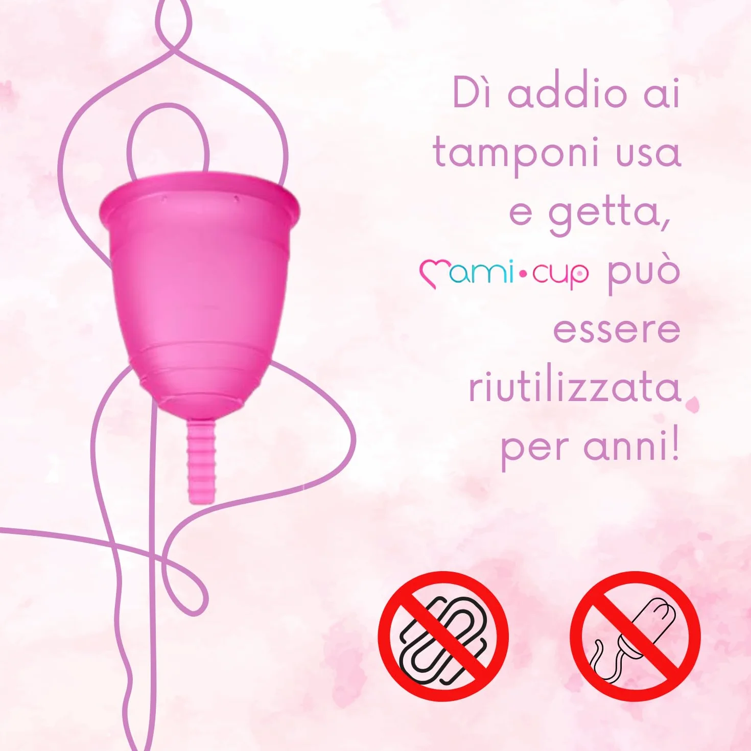 MamiCup zestaw kubków menstruacyjnych M+L turkusowy silikon medyczny