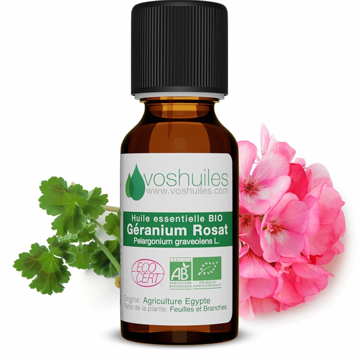 Voshuiles Geranium Rosat Organiczny olejek eteryczny 5 ml