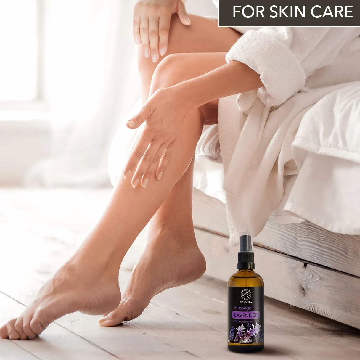 Lavender Massage Oil 100ml - 100% Natural Lavender Body Massage Oil - Natural Cosmetics - De-Stress - Good Sleep - Calming - Skin Care - Beauty - Body Massage - Soft Relaxing Aroma Oil