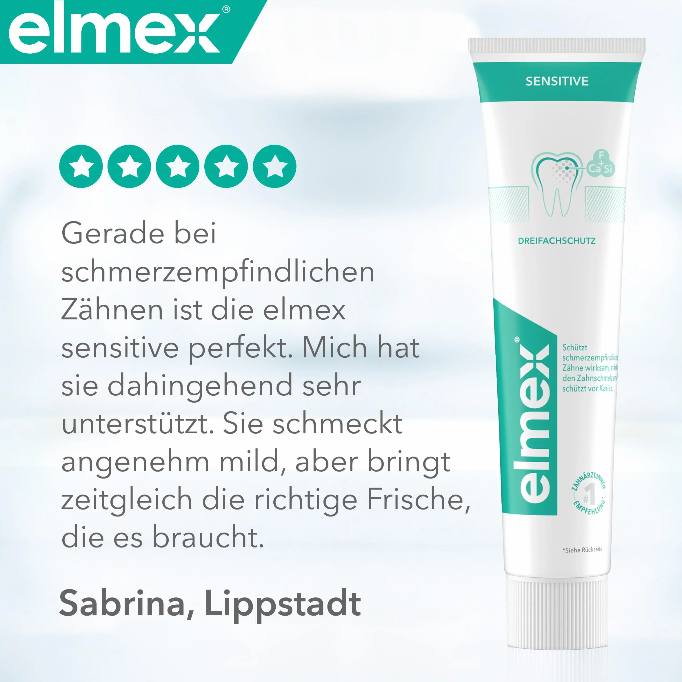 elmex Pasta do zębów Sensitive 2 x 75 ml – delikatne czyszczenie zębów i ochrona wrażliwych na ból zębów – klinicznie potwierdzona dla silnych zębów i przeciw próchnicy