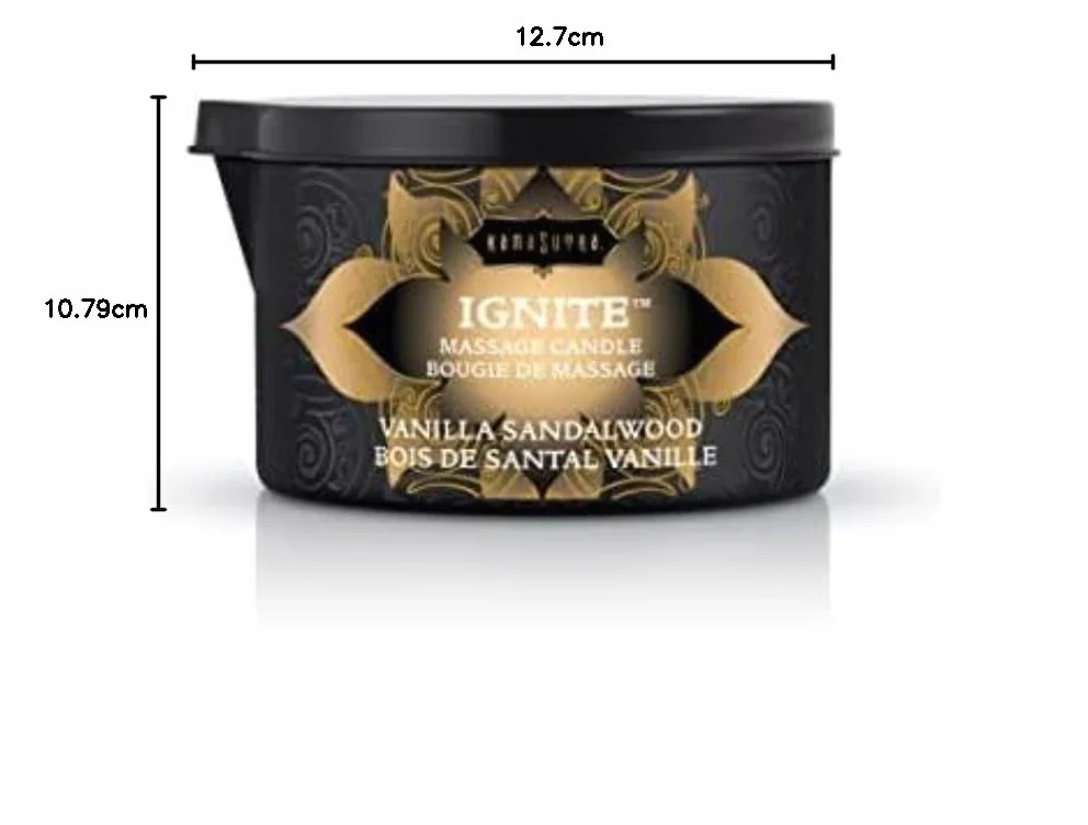 KamaSutra świeca do masażu Tahitian Sandalwood (tahitańskie drzewo sandałowe), 1 opakowanie (1 x 170 g)