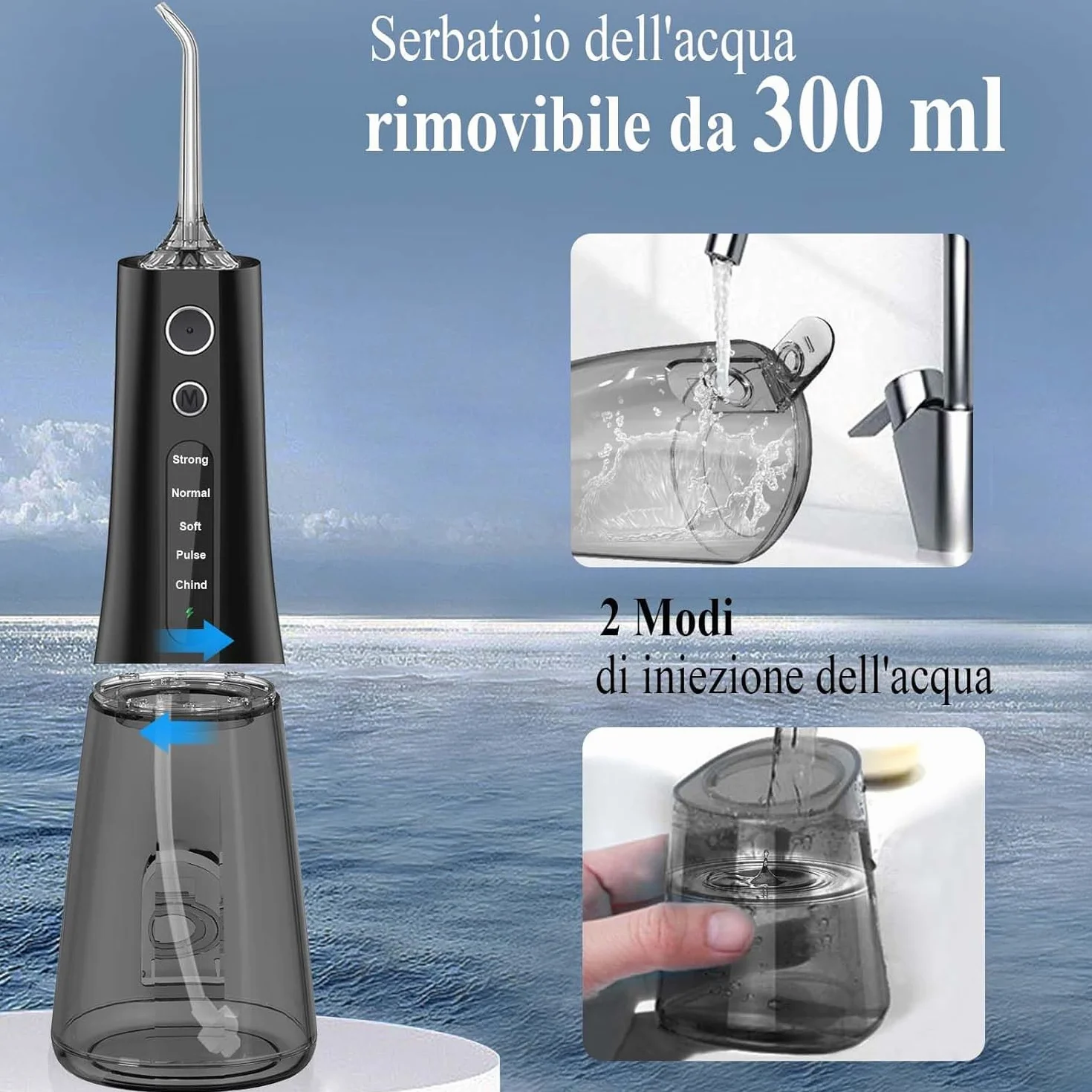 SURFOU Hydropulsor Dental Przenośny Elektryczny Flosser Zraszacz jamy ustnej