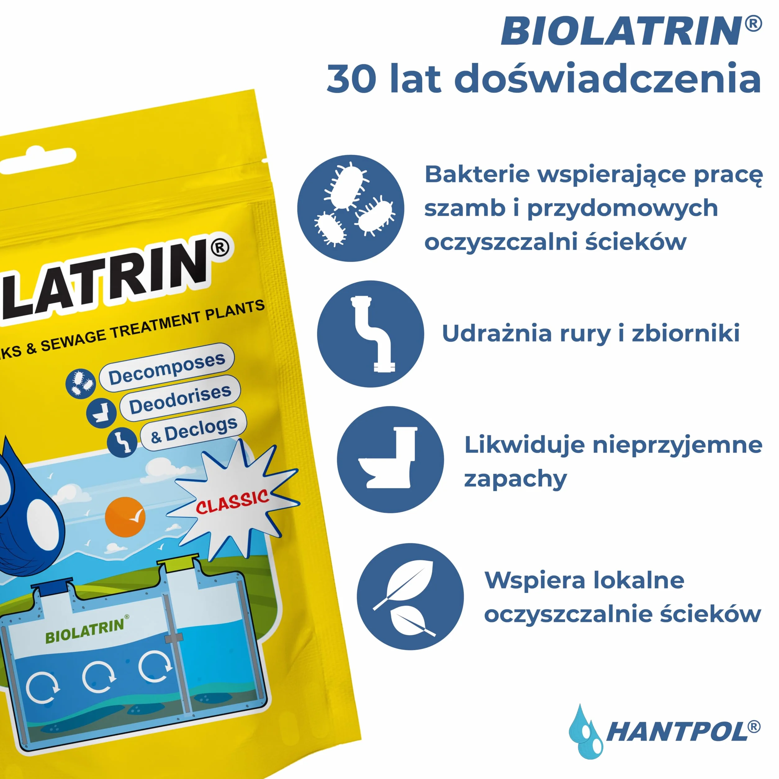 BIOLATRIN CLASSIC Biologiczna obróbka szamba 400 g