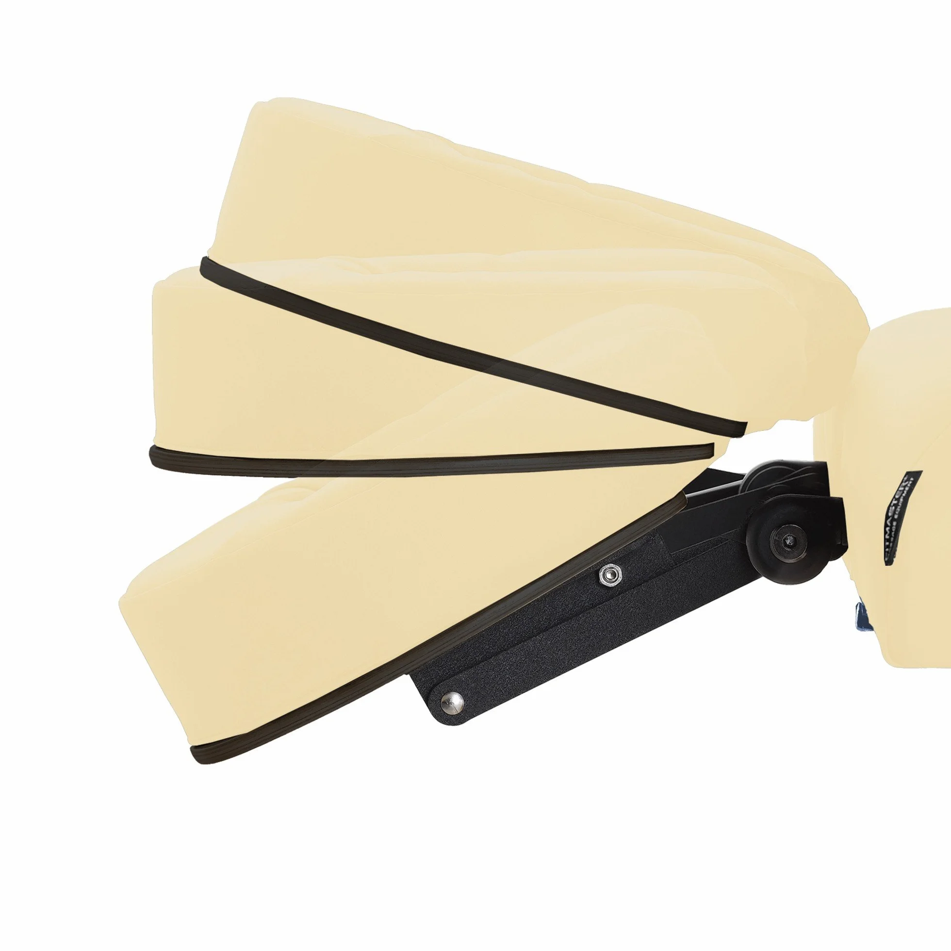 Master Massage Przenośny stół do masażu Argo 71 cm w kolorze czarnym z nogami z orzecha włoskiego – idealny do zabiegów spa, ćwiczeń stołowych, zabiegów kosmetycznych, tatuaży i rzęs (kremowy)