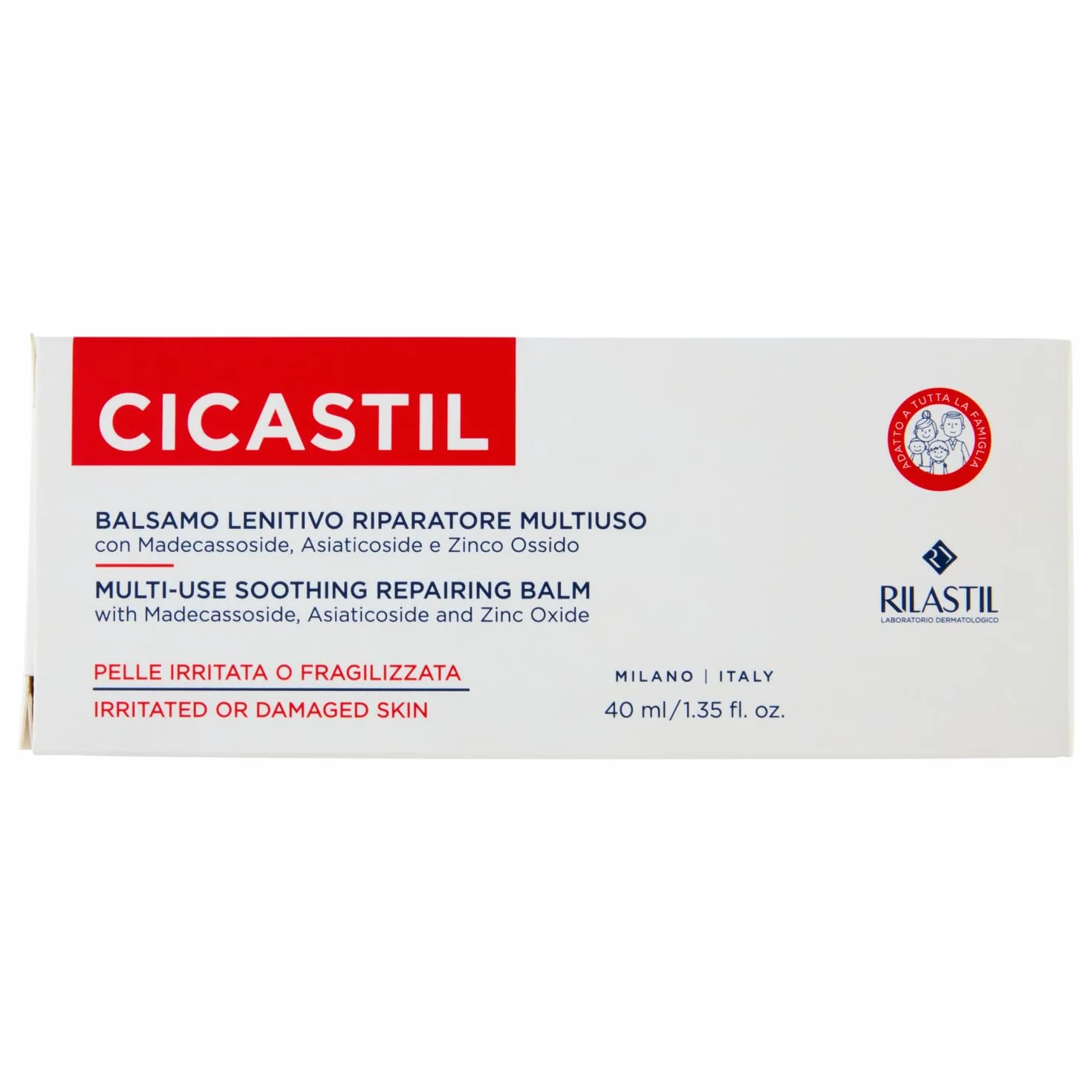Rilastil Cicastil Balsam Lenitivo Riparatore Multiuse, 40 ml