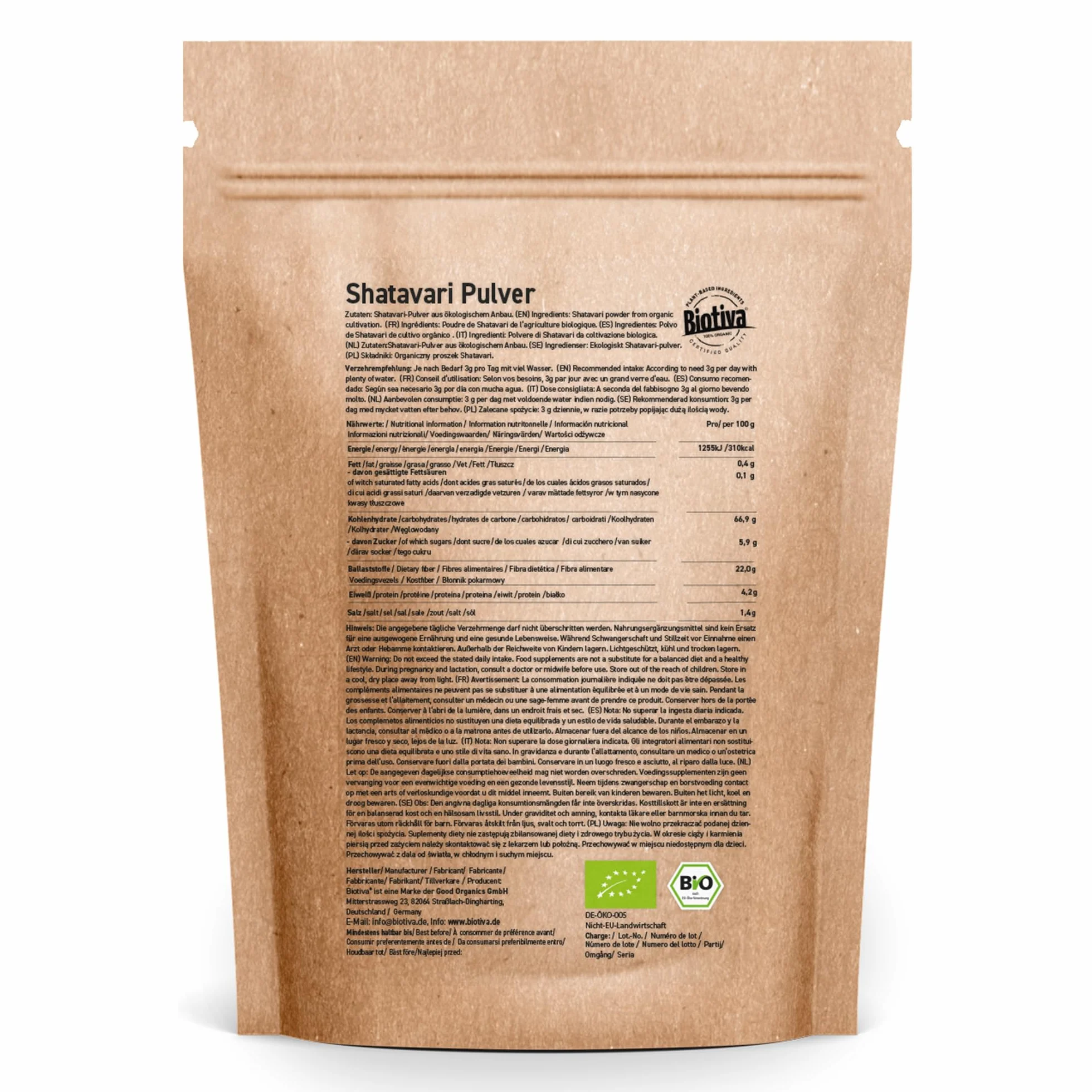 Shatavari Powder Organic 250g