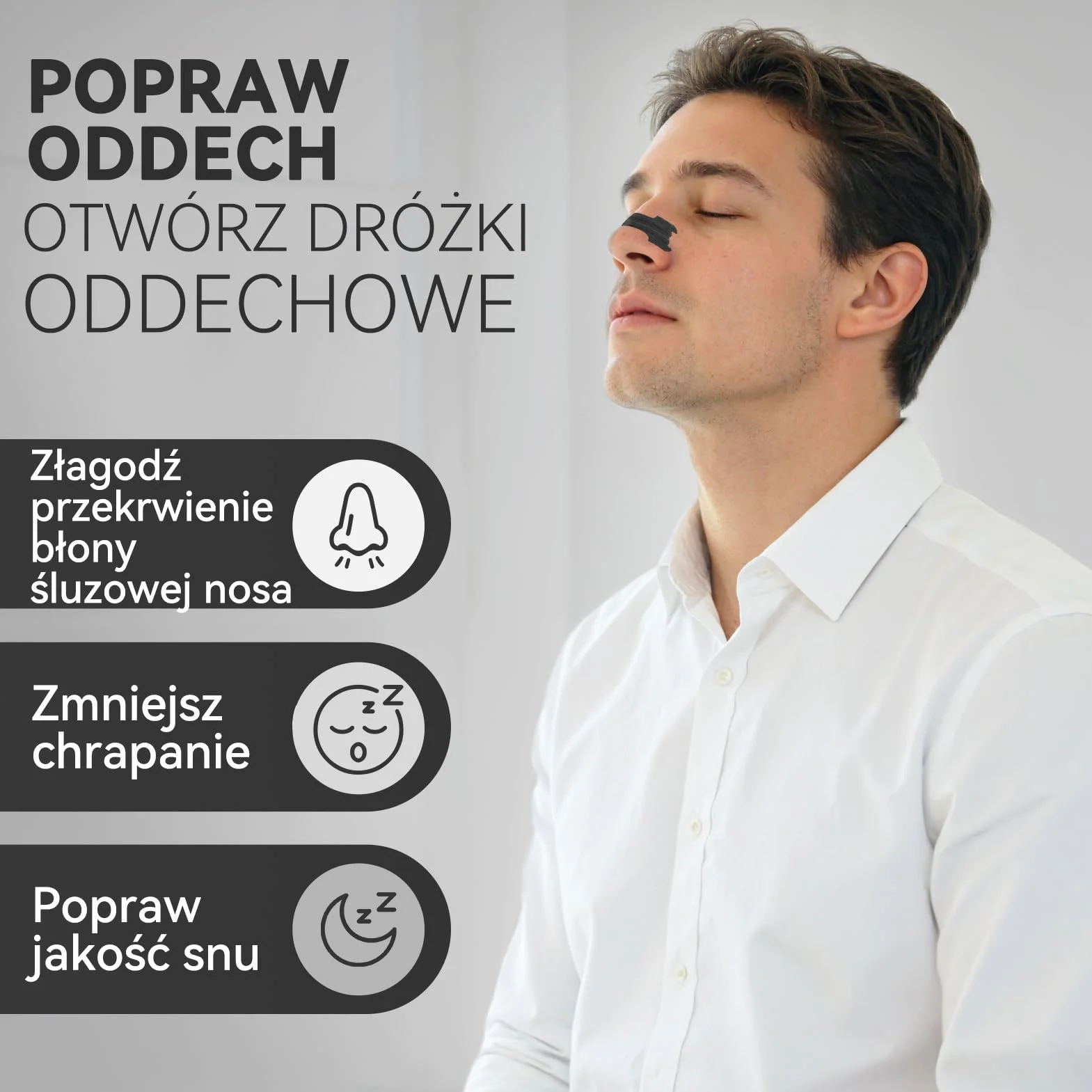 50szt Paski do nosa, Extra Strength Paski do nosa, aby zatrzymać chrapanie i złagodzić przekrwienie błony śluzowej nosa, Anti Snore Paski do nosa, aby pomóc oddychać dla lepszego snu w nocy