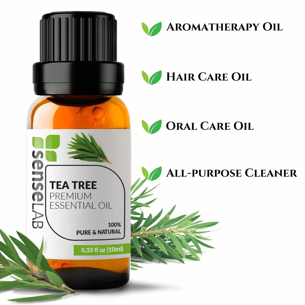 SenseLAB Olejek z drzewa herbacianego - 100% czysty naturalny olejek z drzewa herbacianego klasy terapeutycznej do dyfuzora aromaterapeutycznego - Ochrona zewnętrzna (10 ml)