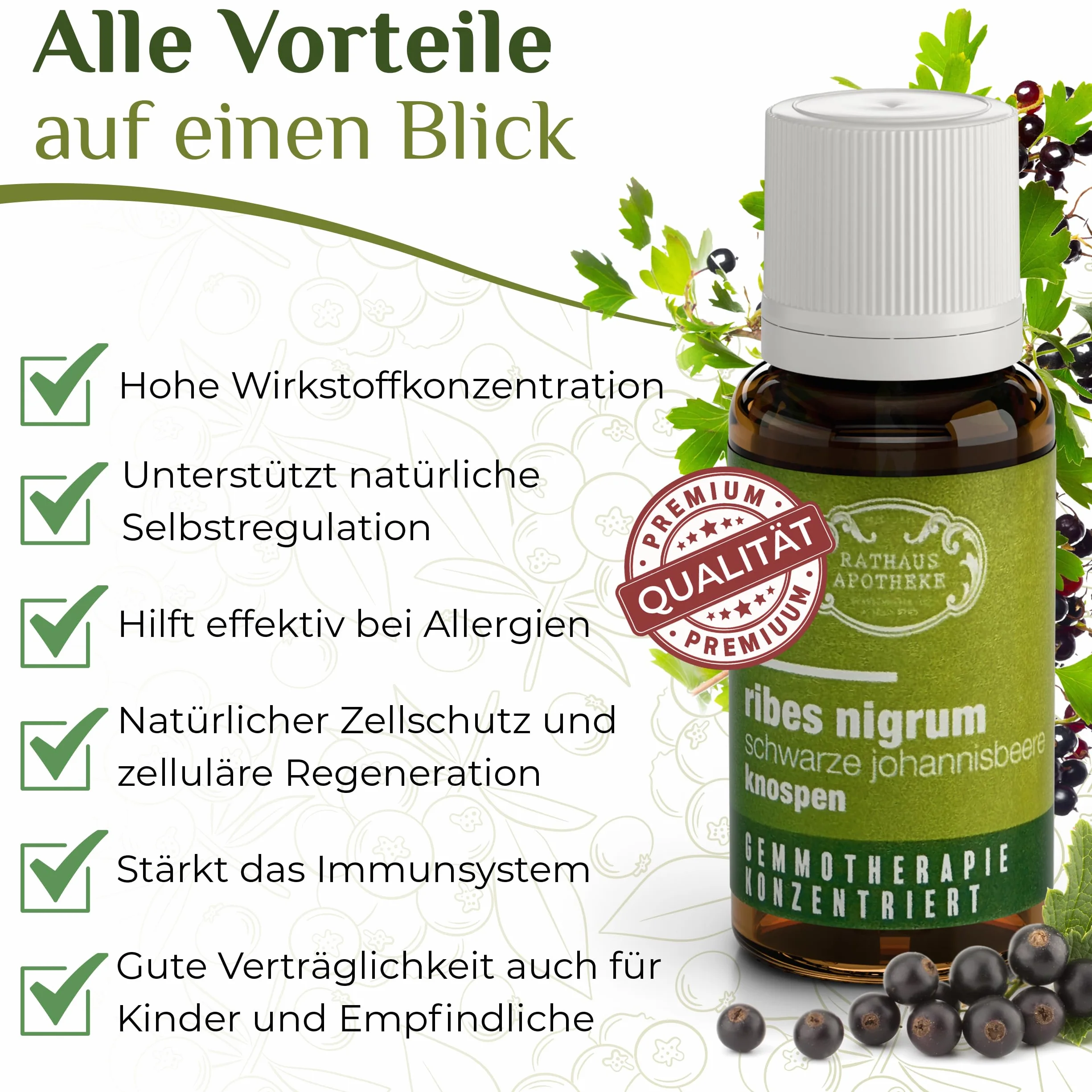 Skoncentrowany ekstrakt z pąków Ribes nigrum czarna porzeczka gemoterapia 15 ml