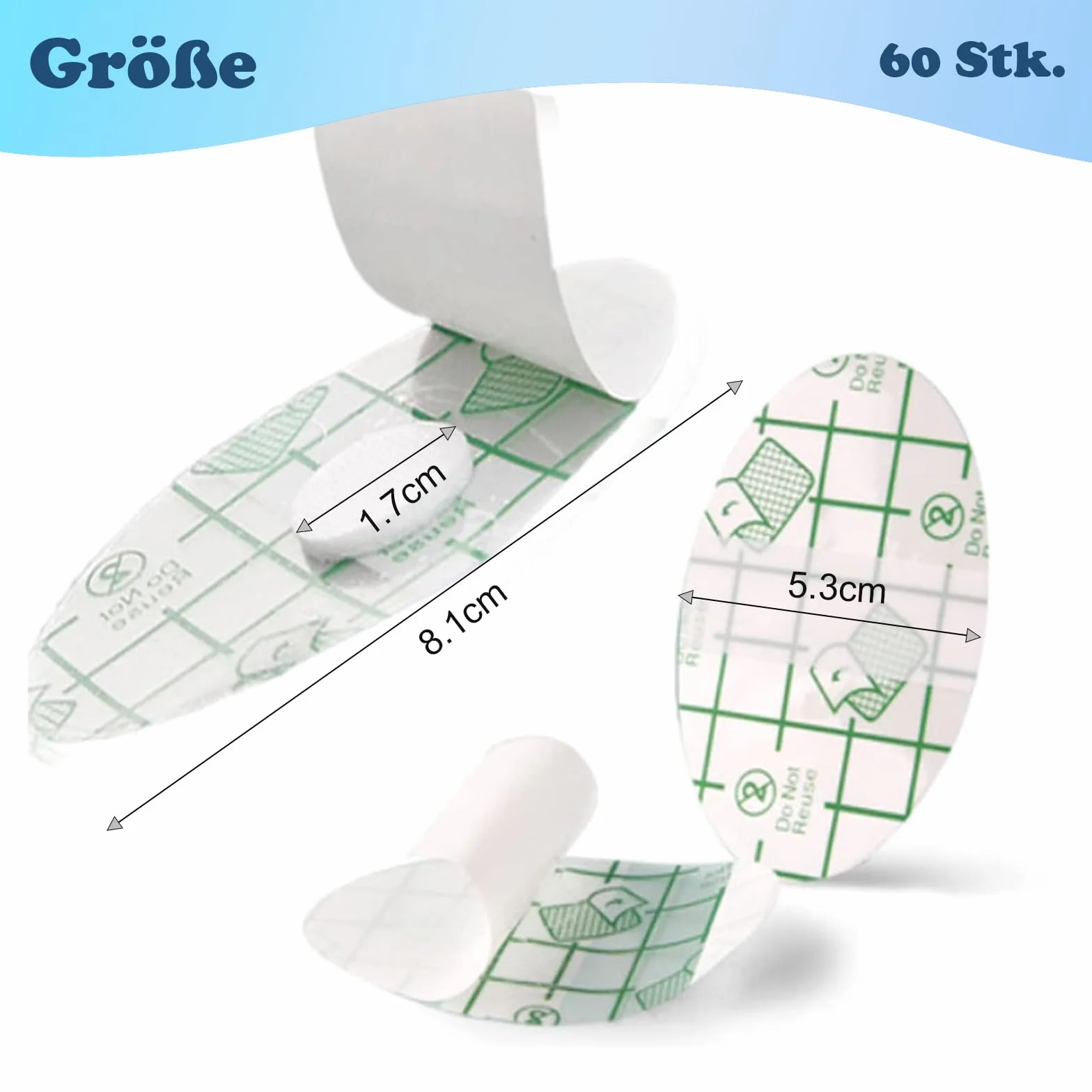 Wodoodporne plastry do uszu bawełniane jednorazowe ultra cienkie ochraniacze 8,1 x 5,3 cm