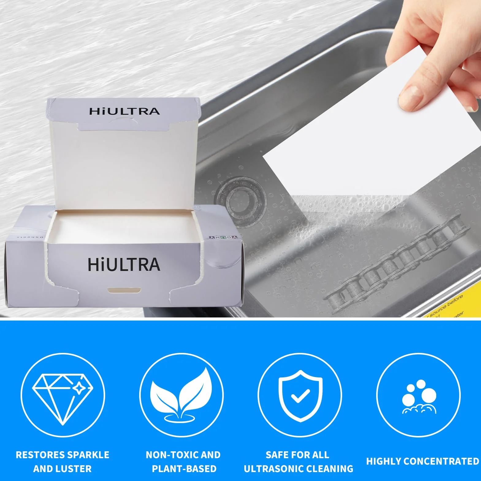Tabletki do czyszczenia ultradźwiękowego, 40 sztuk, do usuwania rdzy i plam
