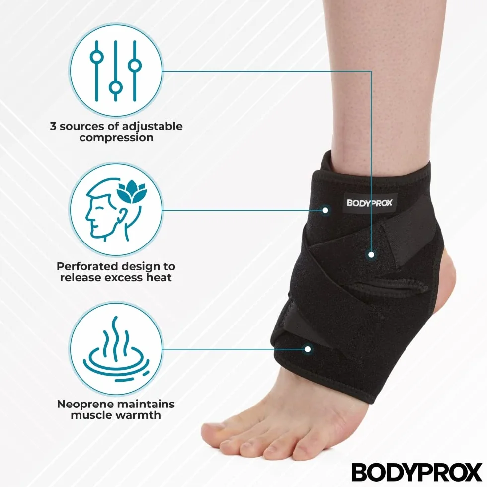 Bodyprox uchwyt na kostkę, oddychająca tuleja neoprenowa, regulowana okładka!