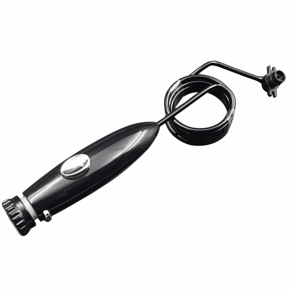 Flosser do Wody Plastikowa Rączka Wąż Akcesoria do Higieny Jamy Ustnej Kompatybilny z Waterpik Irygator Doustny WP-100 WP-660 WP-900 - Przycisk Czarny