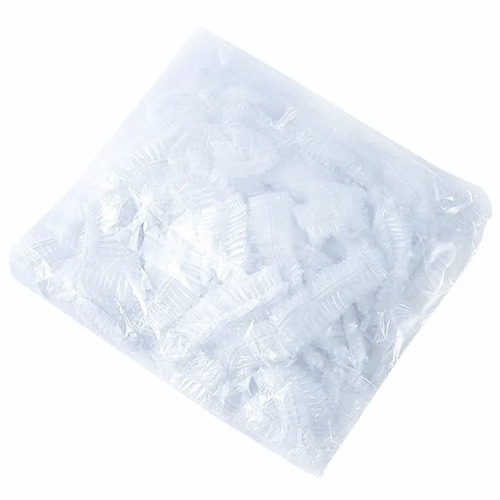 100 szt. Jednorazowe opakowanie Grube przykrywki foliowe przezroczyste domowe lodówka jedzenie owoce osłona zachowująca świeżość torba odporna na kurz plastikowa osłona