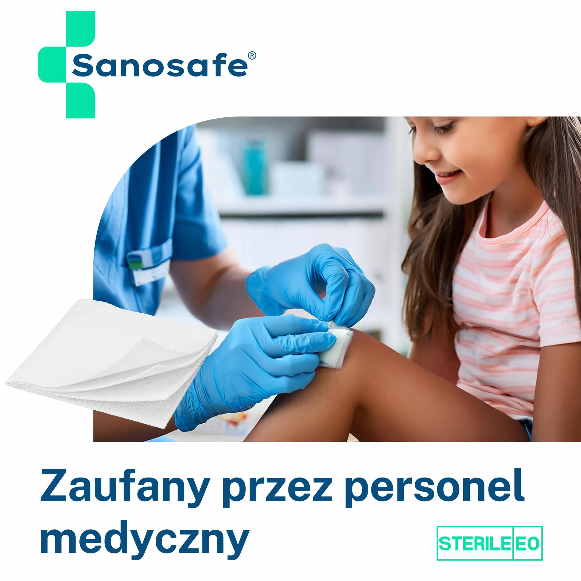 Kompresy Jałowe z Włókniny 10x10 cm 100 sztuk