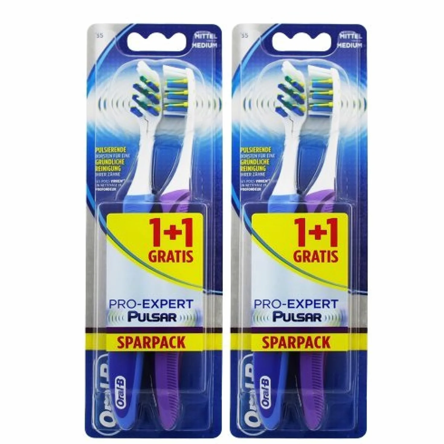 Oral-B Pro Expert Pulsar szczoteczka do zębów -35 średnia, 2 sztuki, opakowanie 2 szt
