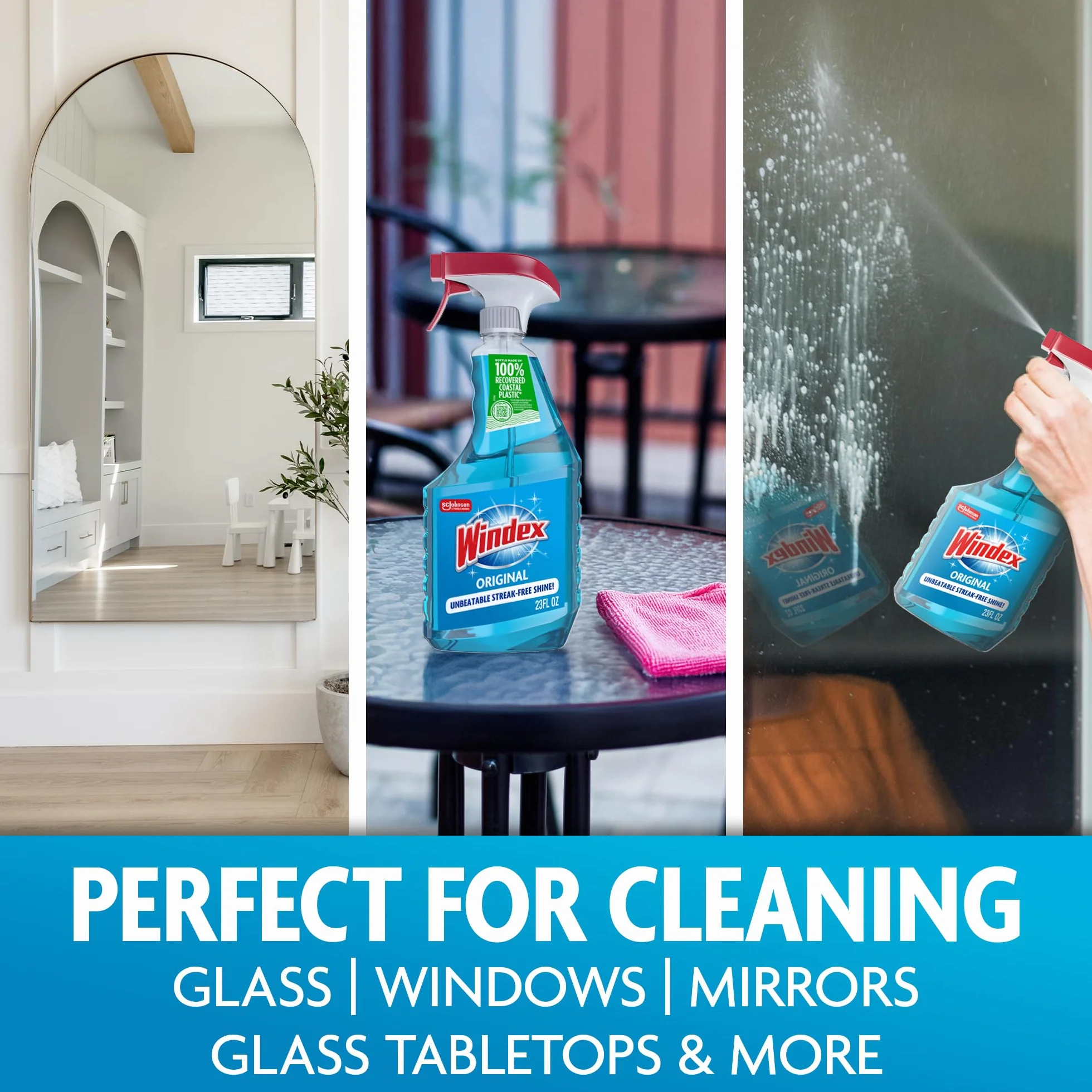 Windex 01980070195 oryginalny środek do czyszczenia szkła, pojemność 23,0 uncji płynu