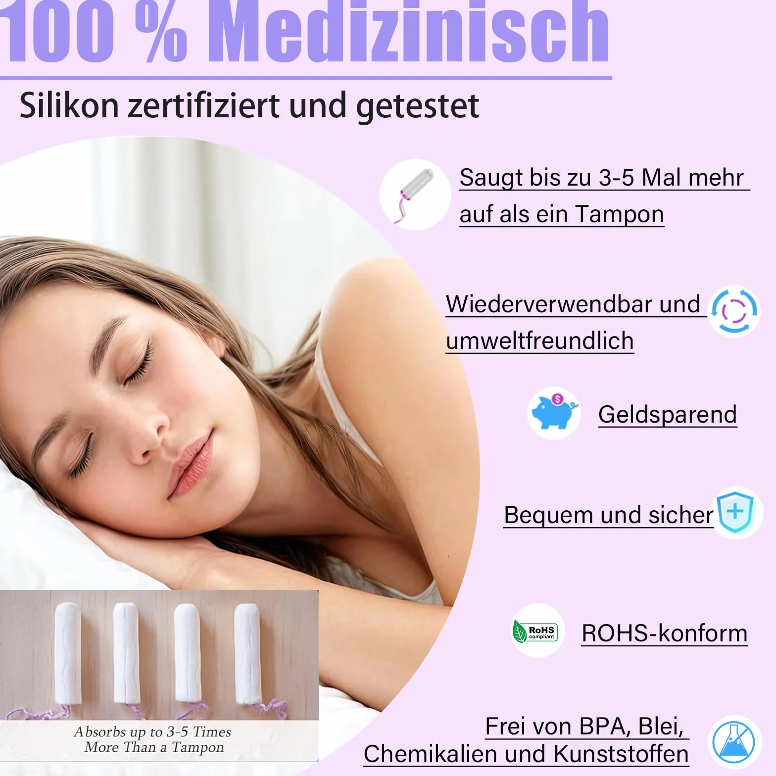 2 sztuki krążków menstruacyjnych rozmiary S L, kubek menstruacyjny, wielokrotnego użytku, krążek miesiączkowy, miękki, szczelny, z silikonu, alternatywa dla tamponów