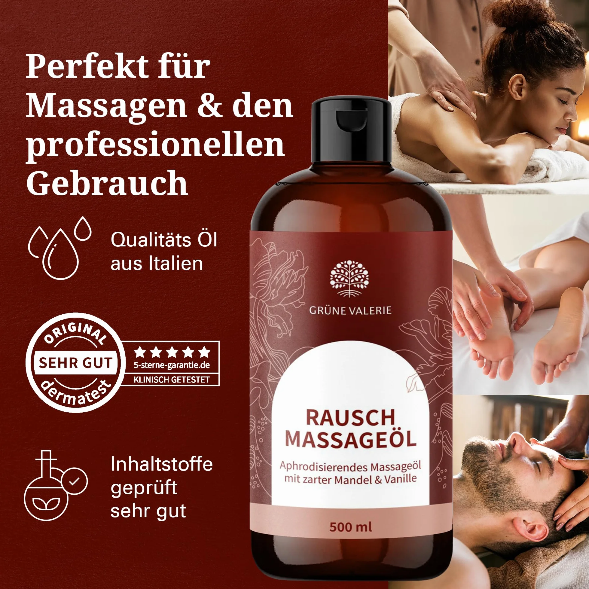 Olejek do masażu Kamasutra 500 ml migdał wanilia ślizgowy relaks stymulacja