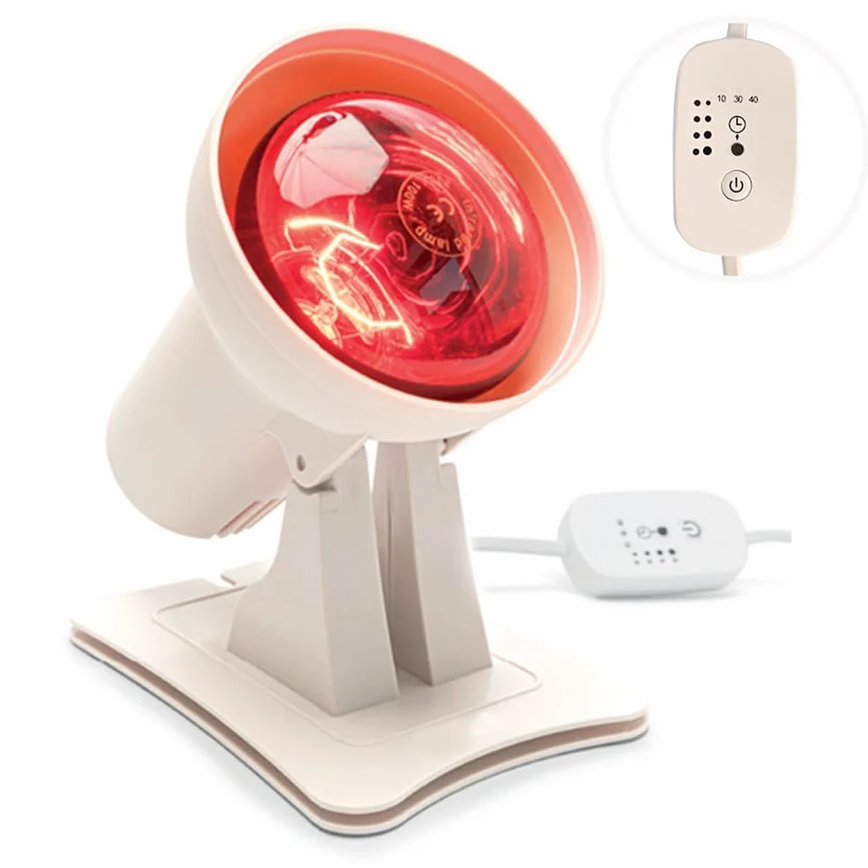 Lampa grzewcza na podczerwień z timerem, ściemniacz czasowy, 150 W, lampa na podczerwień, lampa ciepła zapewnia relaksujące ciepło, rozluźnienie ogólnego samopoczucia, dobry wybór na prezent dla