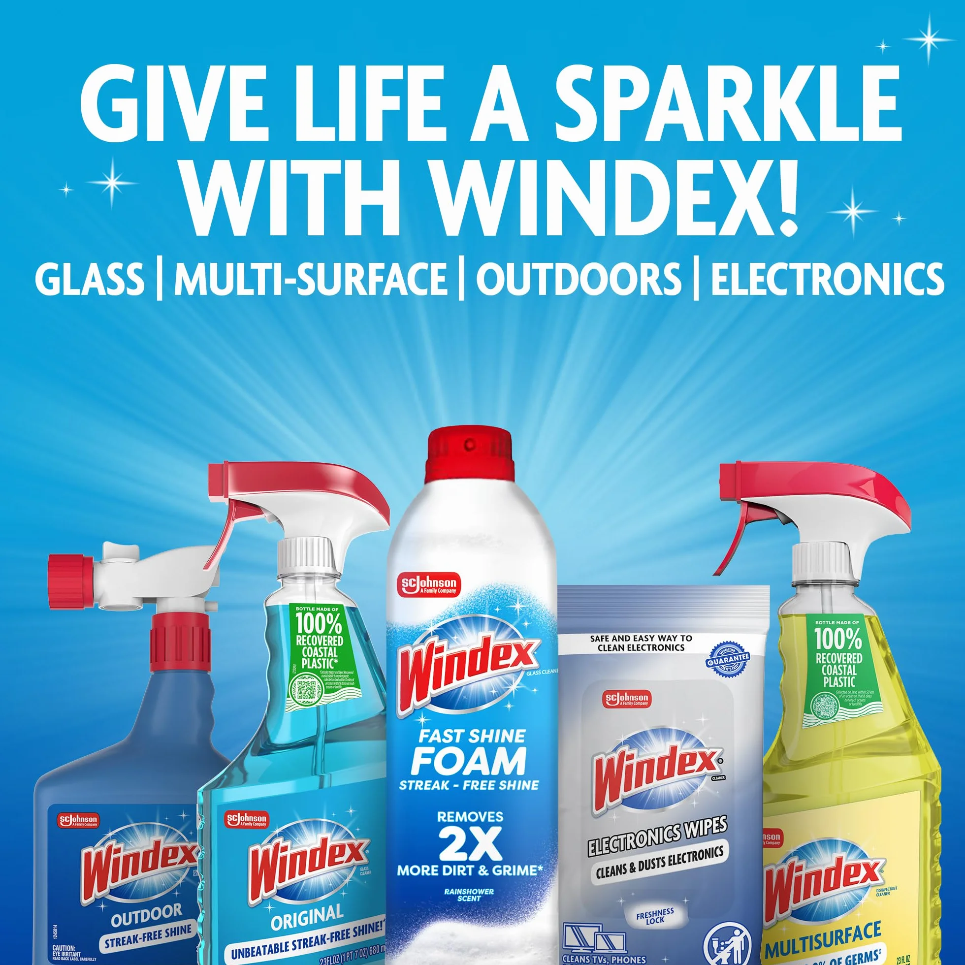 Windex 01980070195 oryginalny środek do czyszczenia szkła, pojemność 23,0 uncji płynu