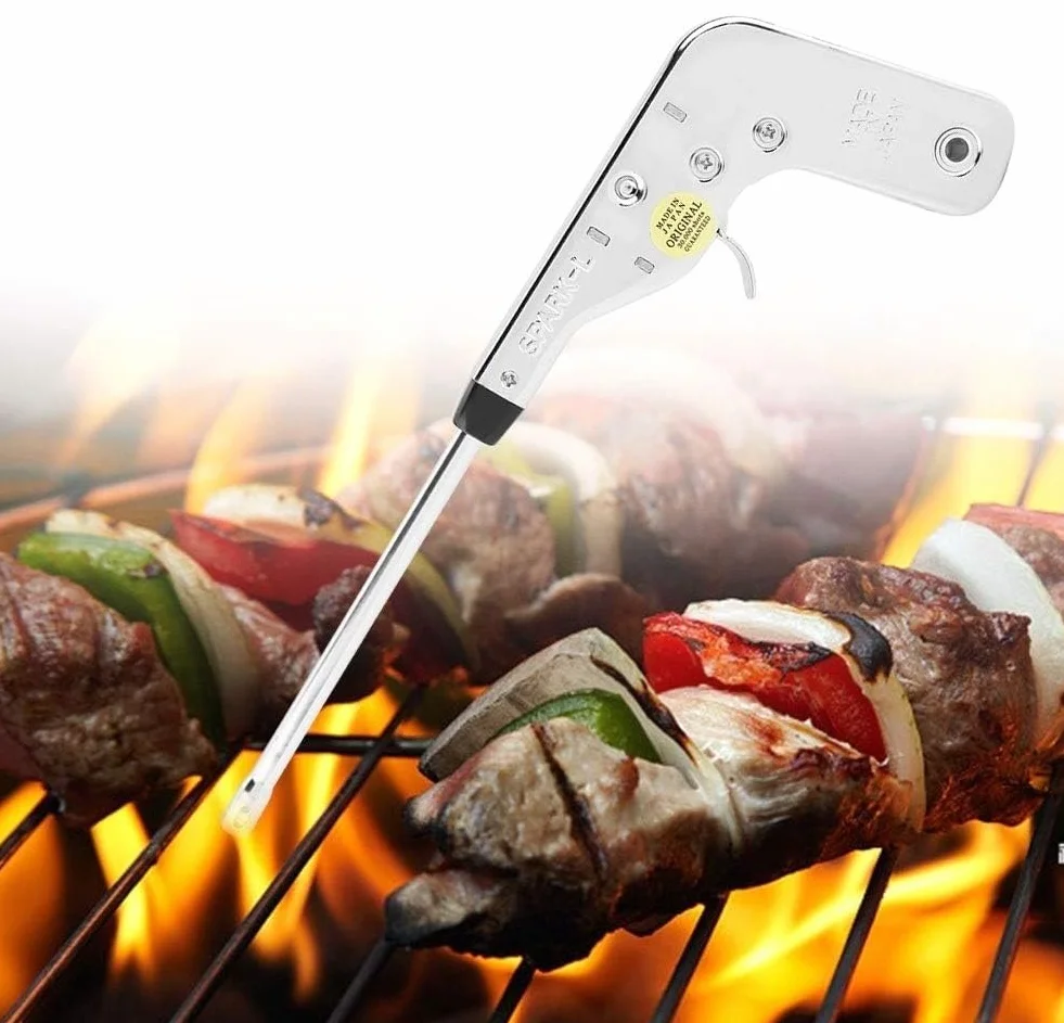 Zapalniczka Broco, 30 cm ze stali nierdzewnej, elektroniczny zapłonnik gazowy Fire Pulse do kempingu, gotowania, kuchni, BBQ, deserów, Creme Brulee - Nie wymaga żadnej baterii ani gazu do wytworzenia