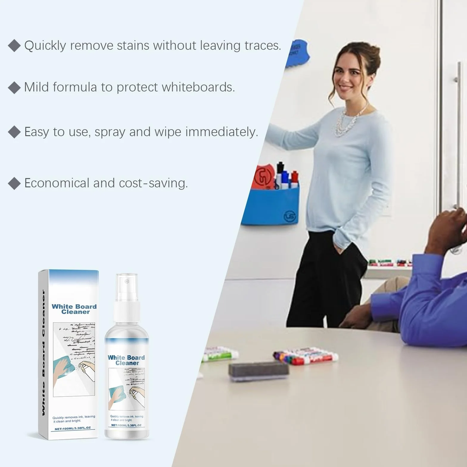 Biały płyn do czyszczenia tablic, Whiteboard Cleaner