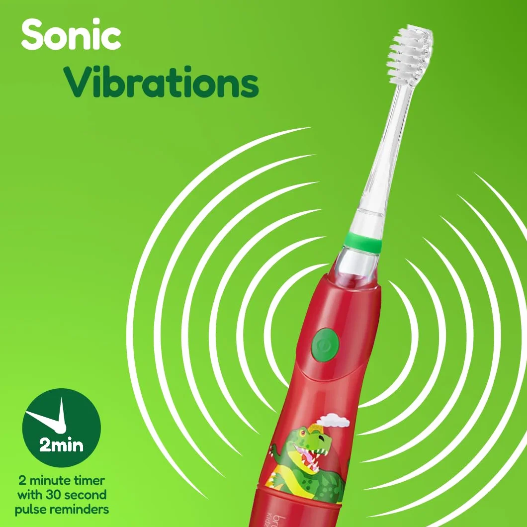 Brush-Baby KidzSonic elektryczna szczoteczka do zębów dla dzieci 3+ DeepClean z 2 zapasowymi głowicami