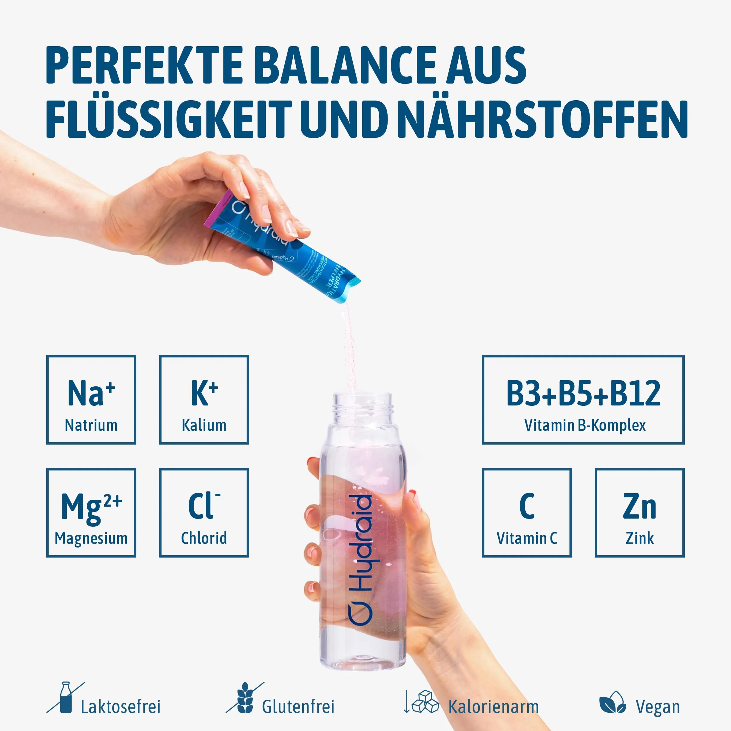 Hydraid Hydration Helper BOSCO OWOCE - proszek elektrolitowy z elektrolitem 1118 mg dla sportu i szybkiego powrotu do zdrowia - 25 saszetek o smaku jagód
