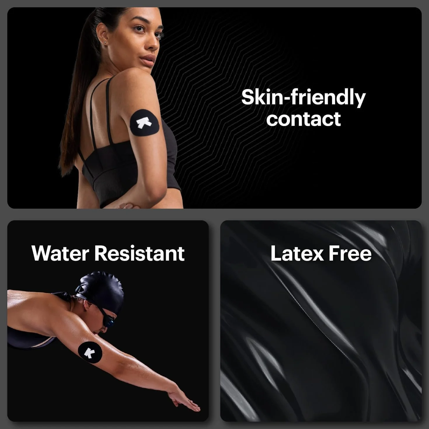 Ultrahuman Skins – plastry samoprzylepne do Freestyle Libre 2/3 (zestaw 20 sztuk) – hipoalergiczne, wodoodporne osłony czujników CGM, 14 dni noszenia z 3 miesiącami bezpłatnego dostępu do aplikacji