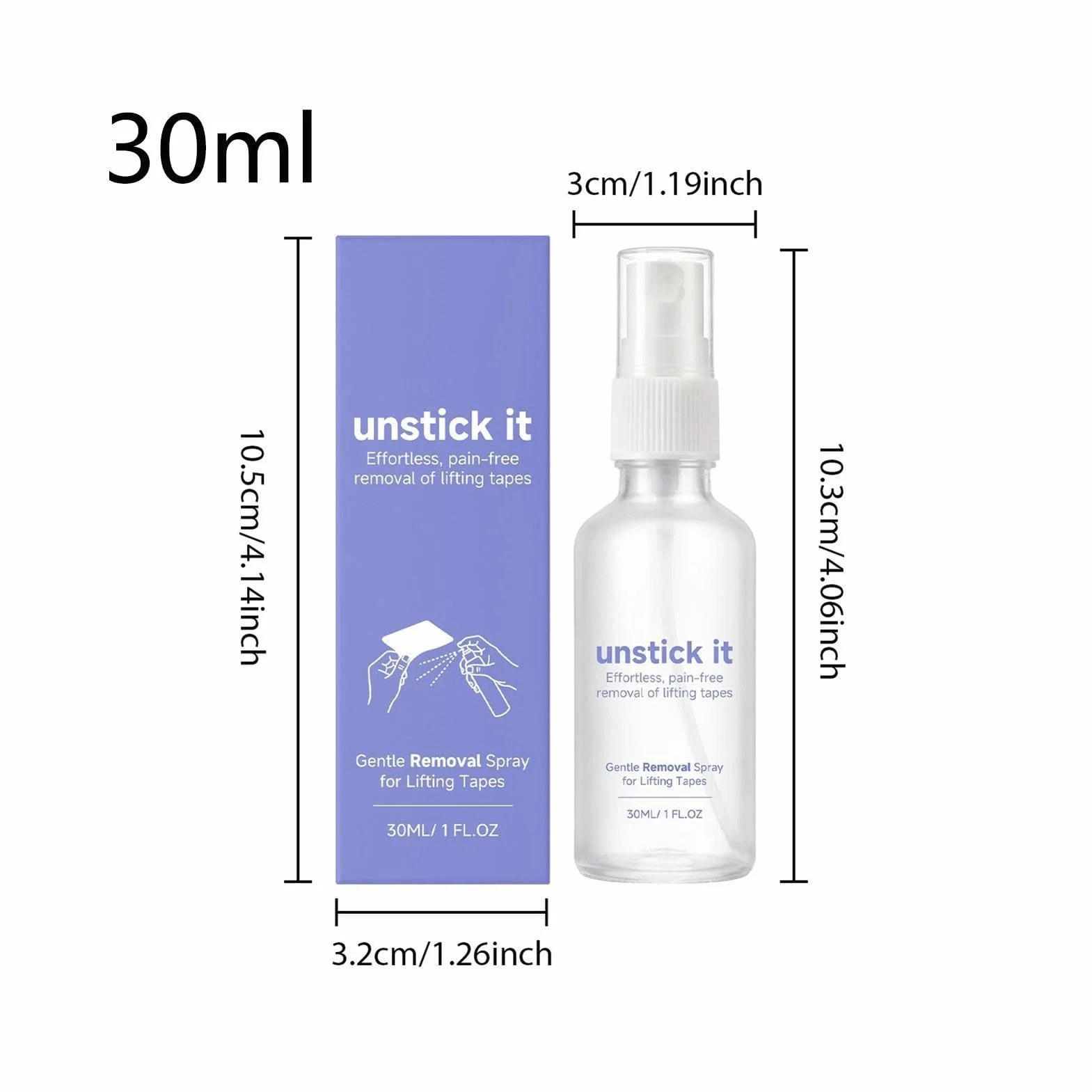 Skin Adhesive Remover Spray, Bandage Adhesive Remover, Quick Dry Strong Dissolver, Medical Grade Spray for Gentle Skin Safe Adults Women Families Daily Use Travel