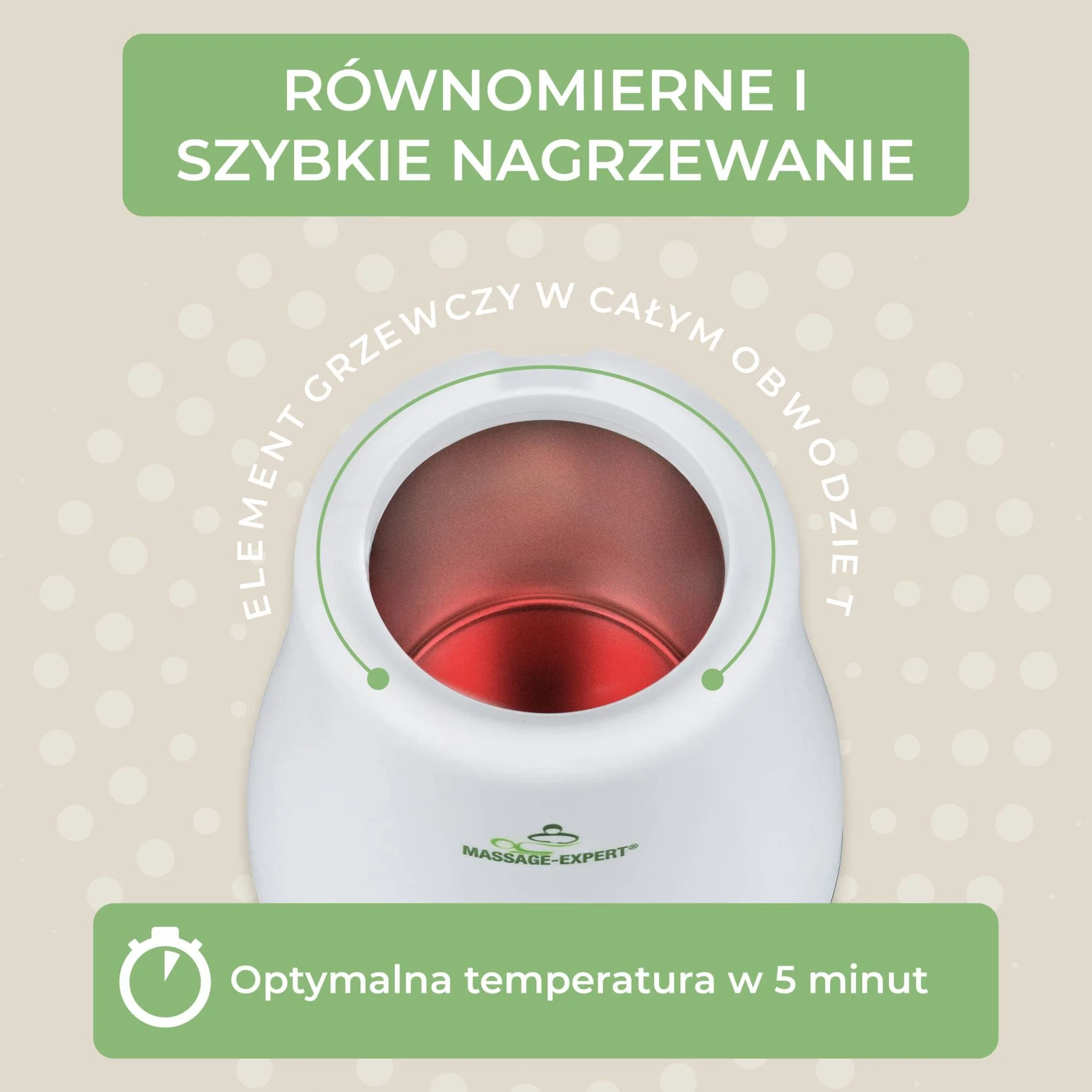 MASSAGE-EXPERT Podgrzewacz olejku do masażu 0-100°C szklana karafka