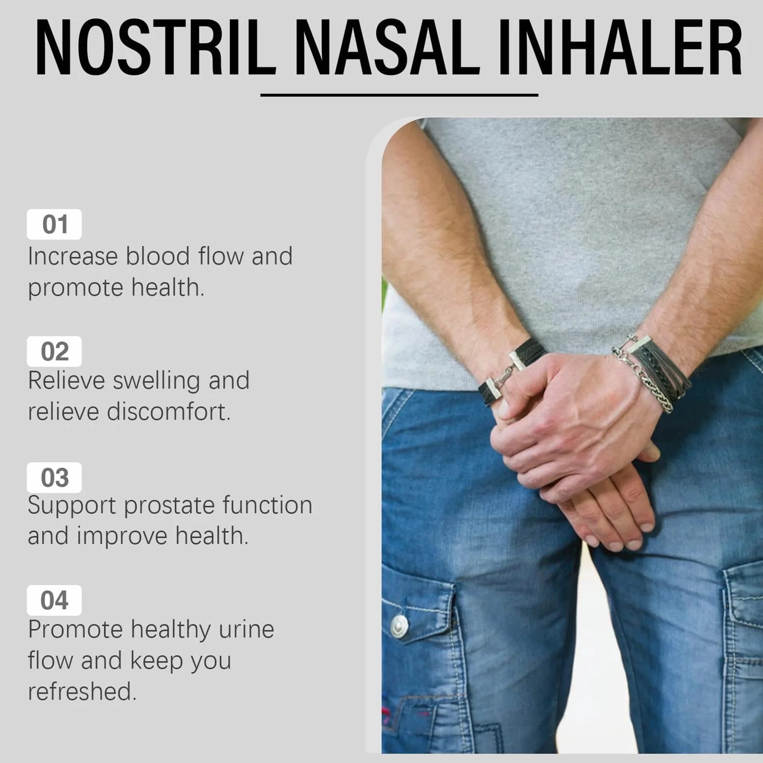 Dwuotworowy inhalator do nosa dla prostaty | Biancats ProstaAir inhalator do nosa z podwójną funkcją | Poprawia krążenie krwi – wspomaga zdrowie prostaty
