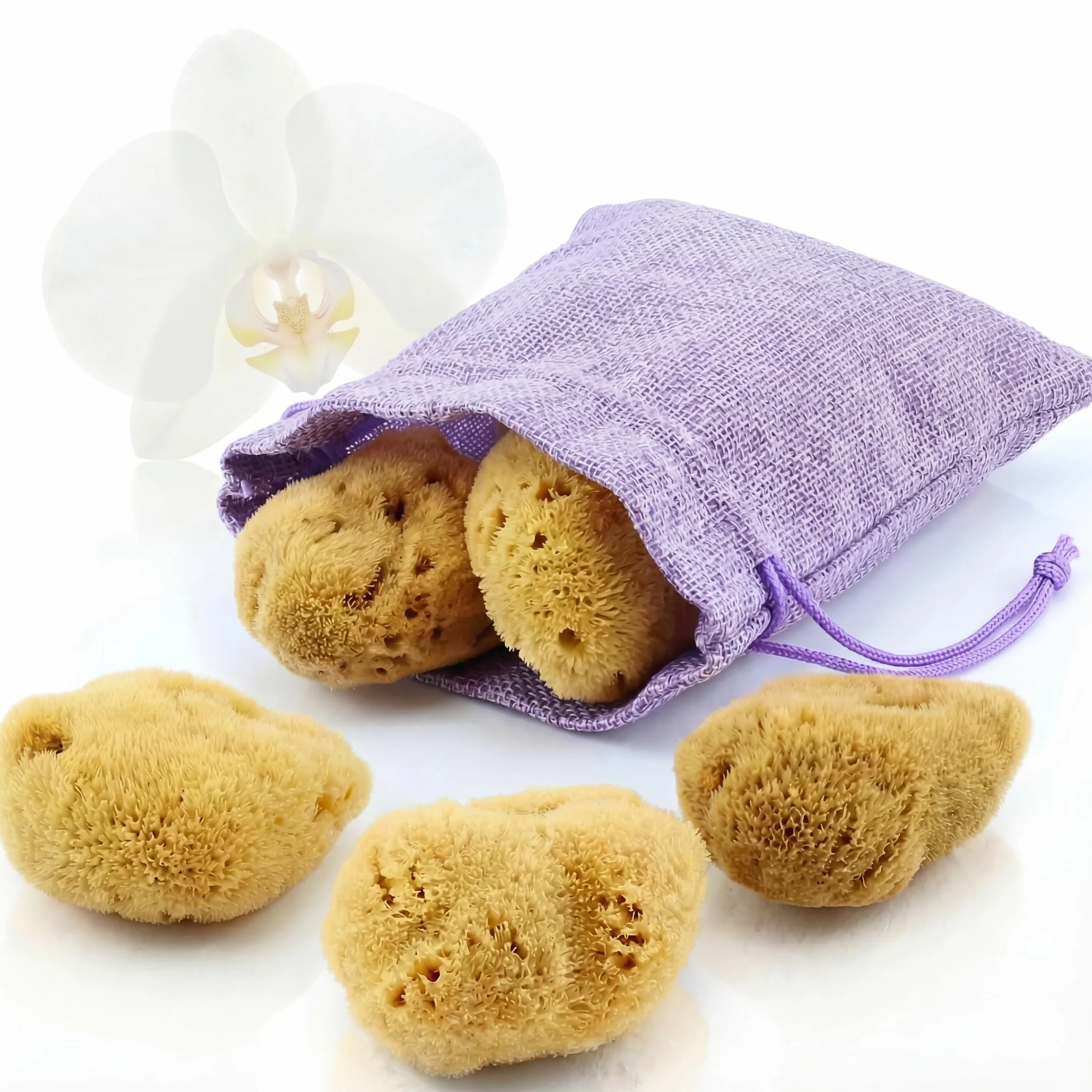 tom&pat® Naturalna gąbka menstruacyjna • alternatywa dla tamponów • wielokrotnego użytku zmywalna • Dermatest doskonały • pojemnik podróżny • jakość premium Grecja (Roz. M, 5 x 5-7 cm)