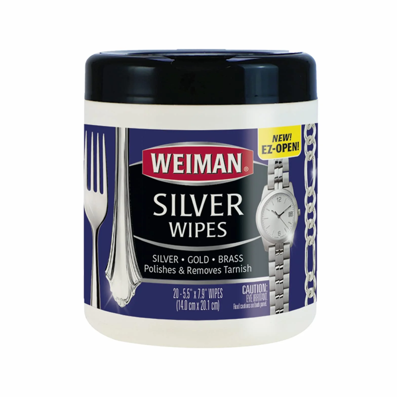 Weiman Jewelry Polish Cleaner and Tarnish Remover Wipes - 20 Count - Use on Silver Jewelry Antique Silver Gold Brass Copper and Aluminum