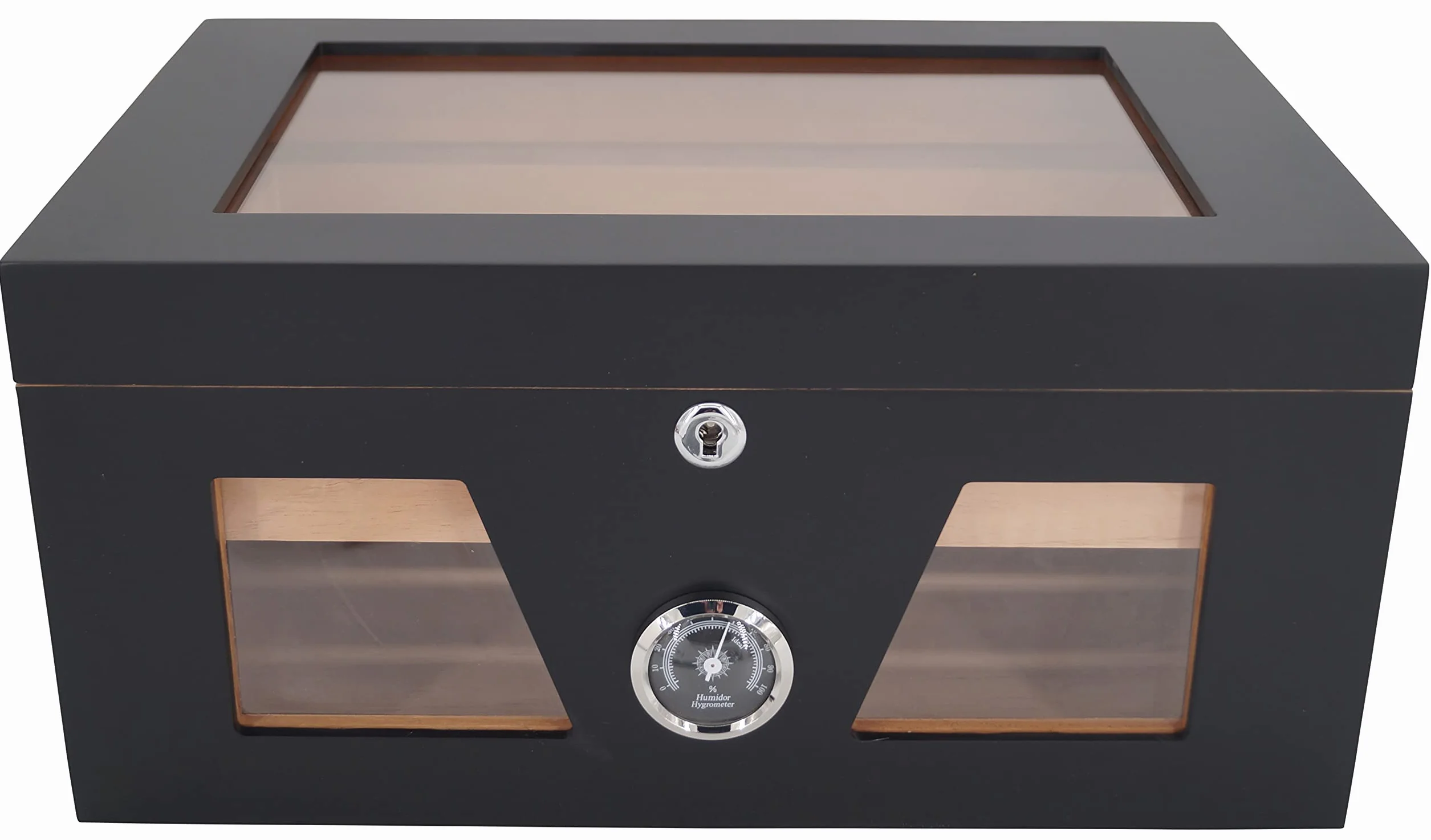 GERMANUS Humidor skrzynia z okienkiem, czarna