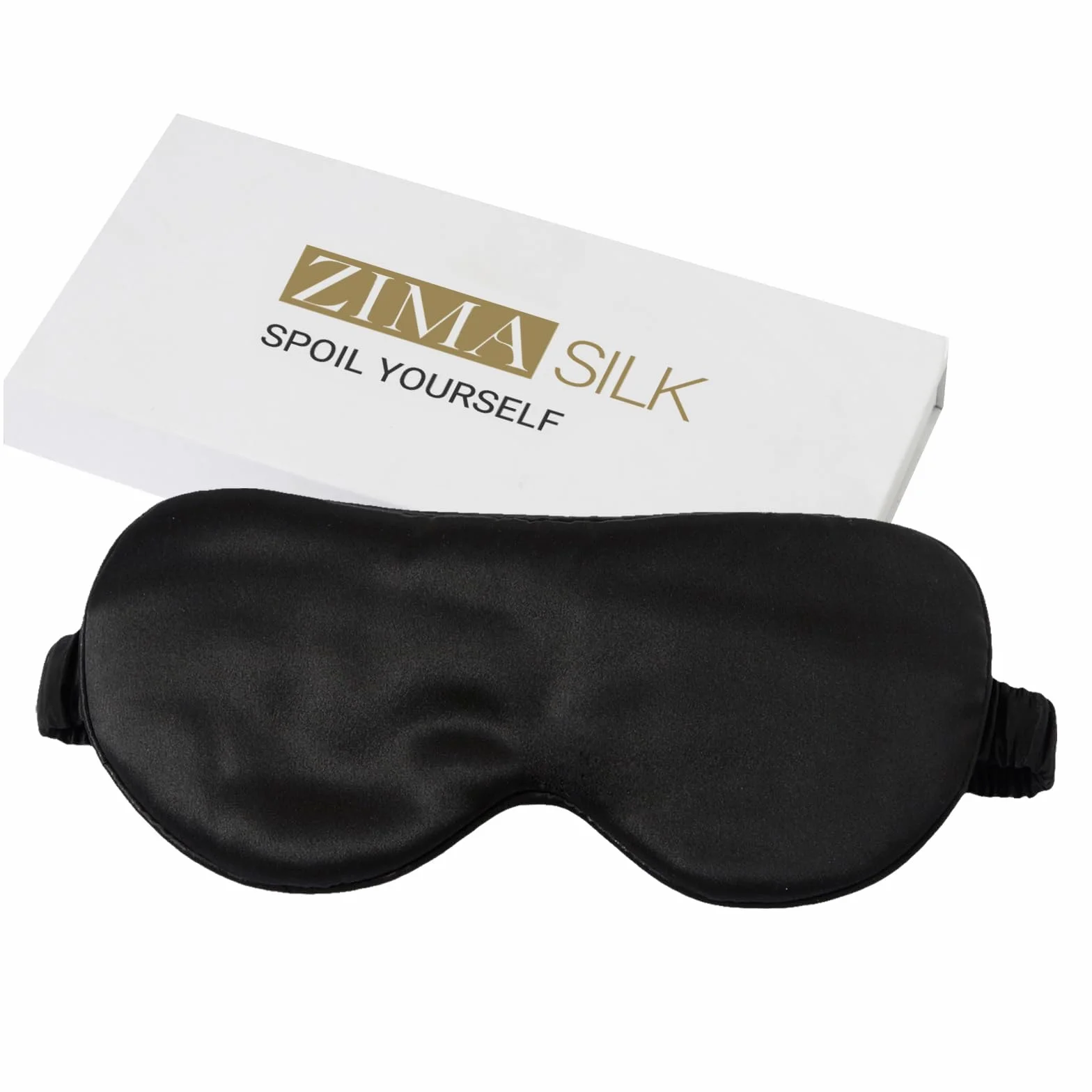 Maska do spania z jedwabiu morwowego 22 Momme ZIMASILK czarna