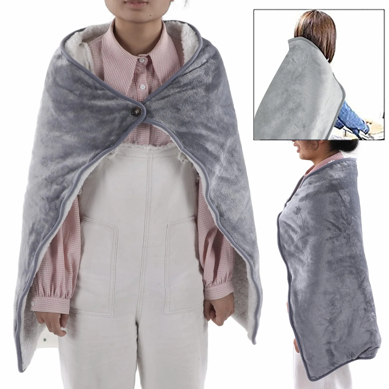 Elektryczny Podgrzewany Koc 5V 80W 100x70cm USB Flanelowy