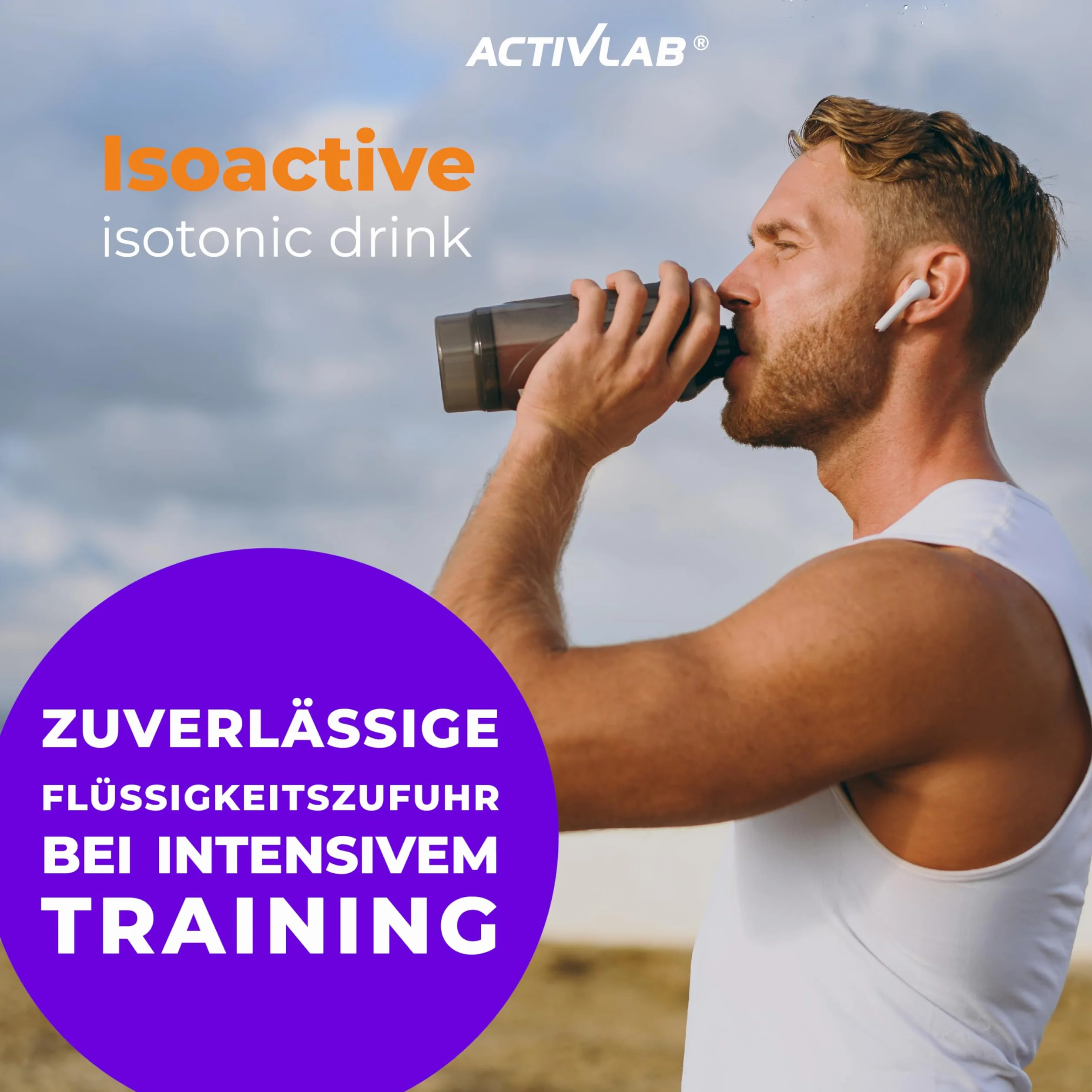 Acitlvab Iso Active – Napój Izotoniczny w Proszku – Kompleks Węglowodanów z Witaminami i Minerałami – Uzupełnienie Elektrolitów – Wapń Magnez (Wiśnia, 630g)