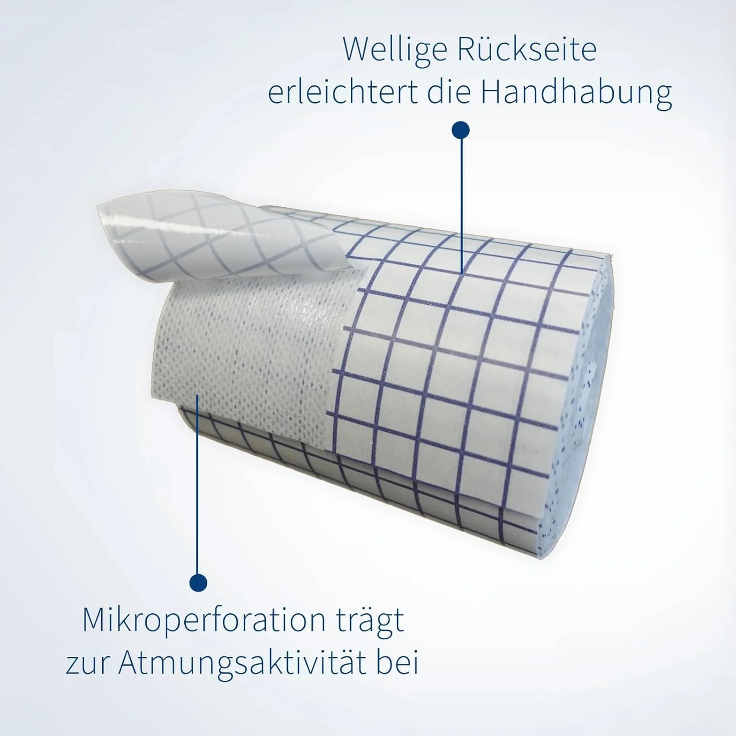 ABENA Taśma medyczna w rolce, plaster w rolce, na flizelinie, opatrunek na rany, rolka 10 m x 2,5 cm, biała, 2 sztuki