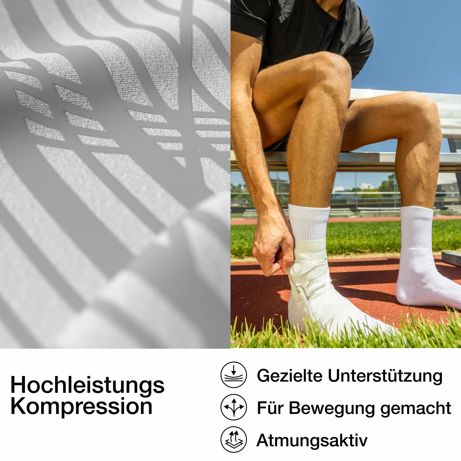 BETTERGUARDS 3.0 Bandaż na Kostkę XXL Lewy Biały – Ochrona Sportowa