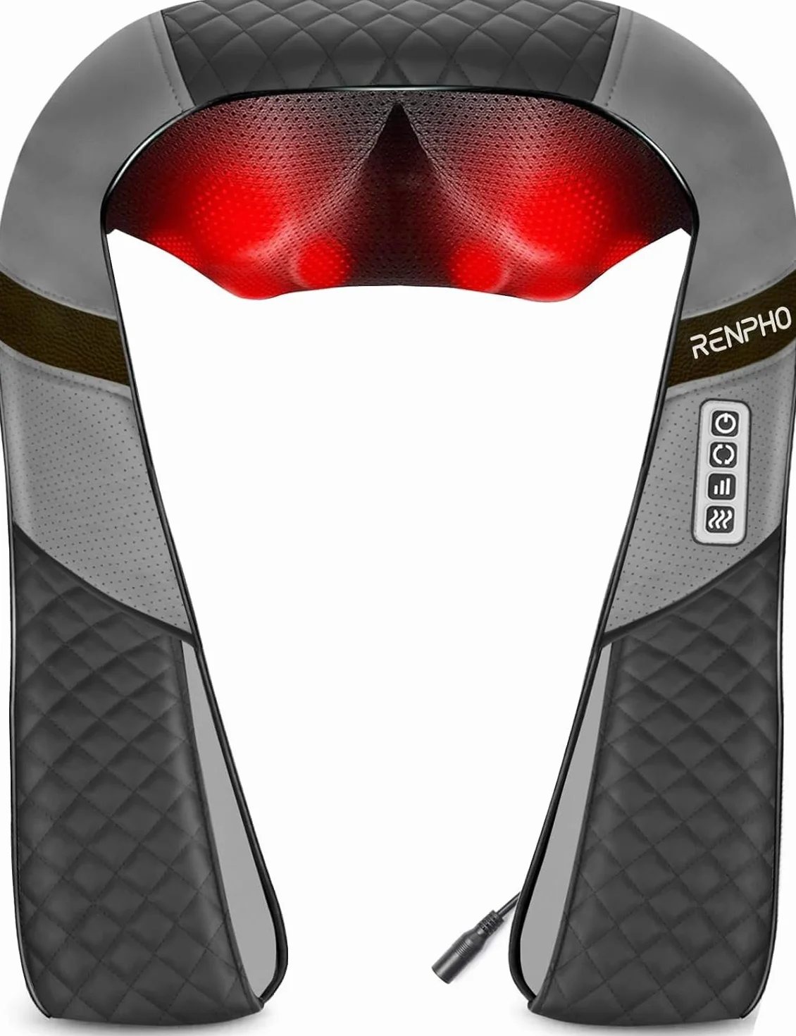 RENPHO Back Neck Massager with Heat Shiatsu Shoulder Deep Tissue Kneading Pain Relief Home Office