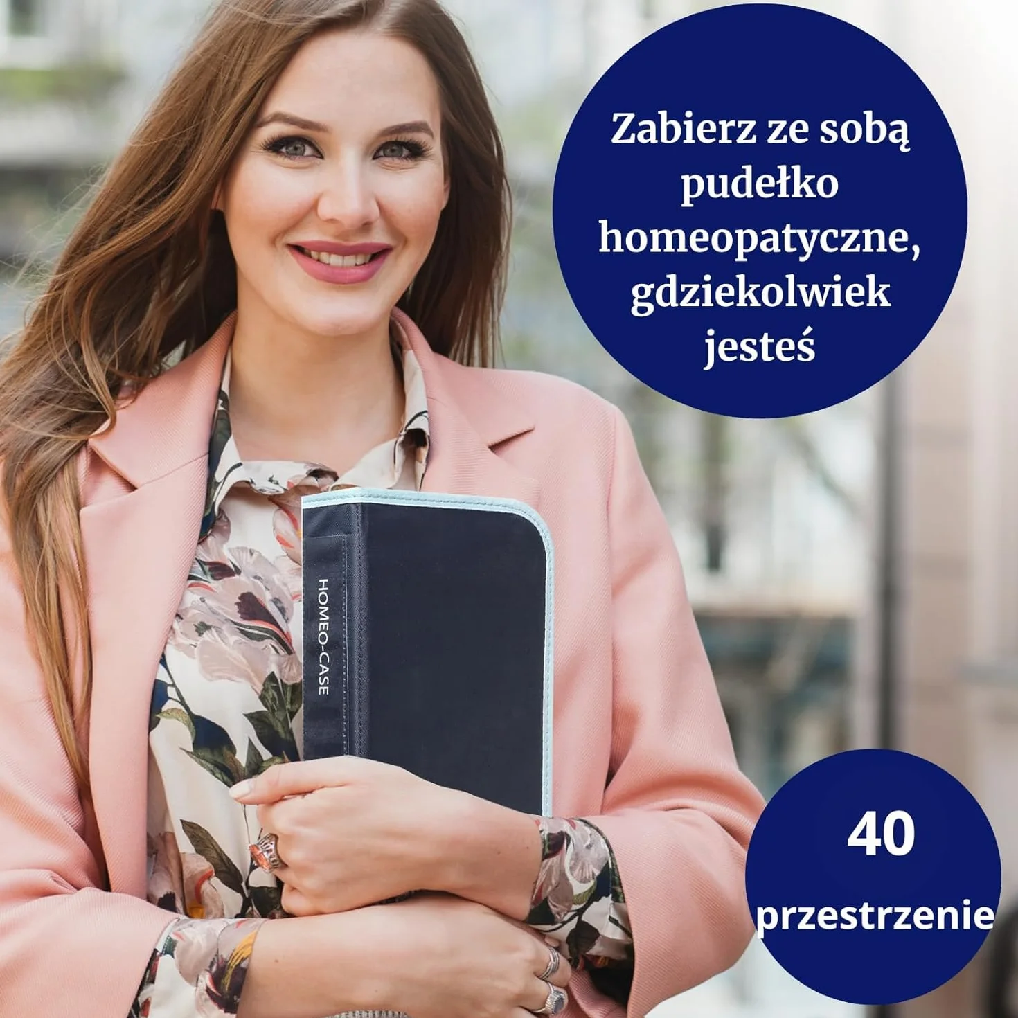 Etui Homeopatyczne 40 Przestrzeni na Fiolki Boiron 4g Niebieski