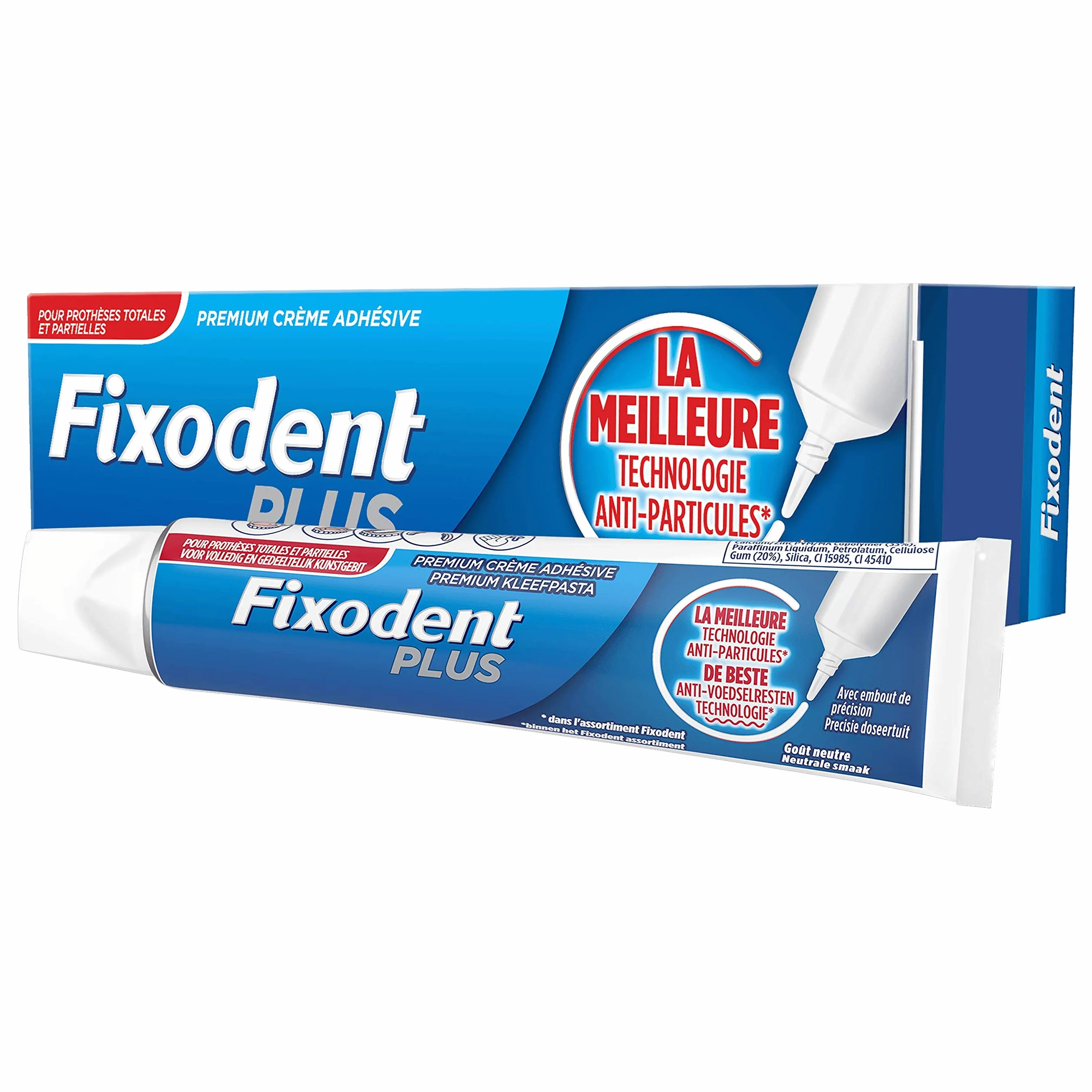 Fixodent Plus - Pasta klejąca, Pozostałość Anti-Food - 40 ml
